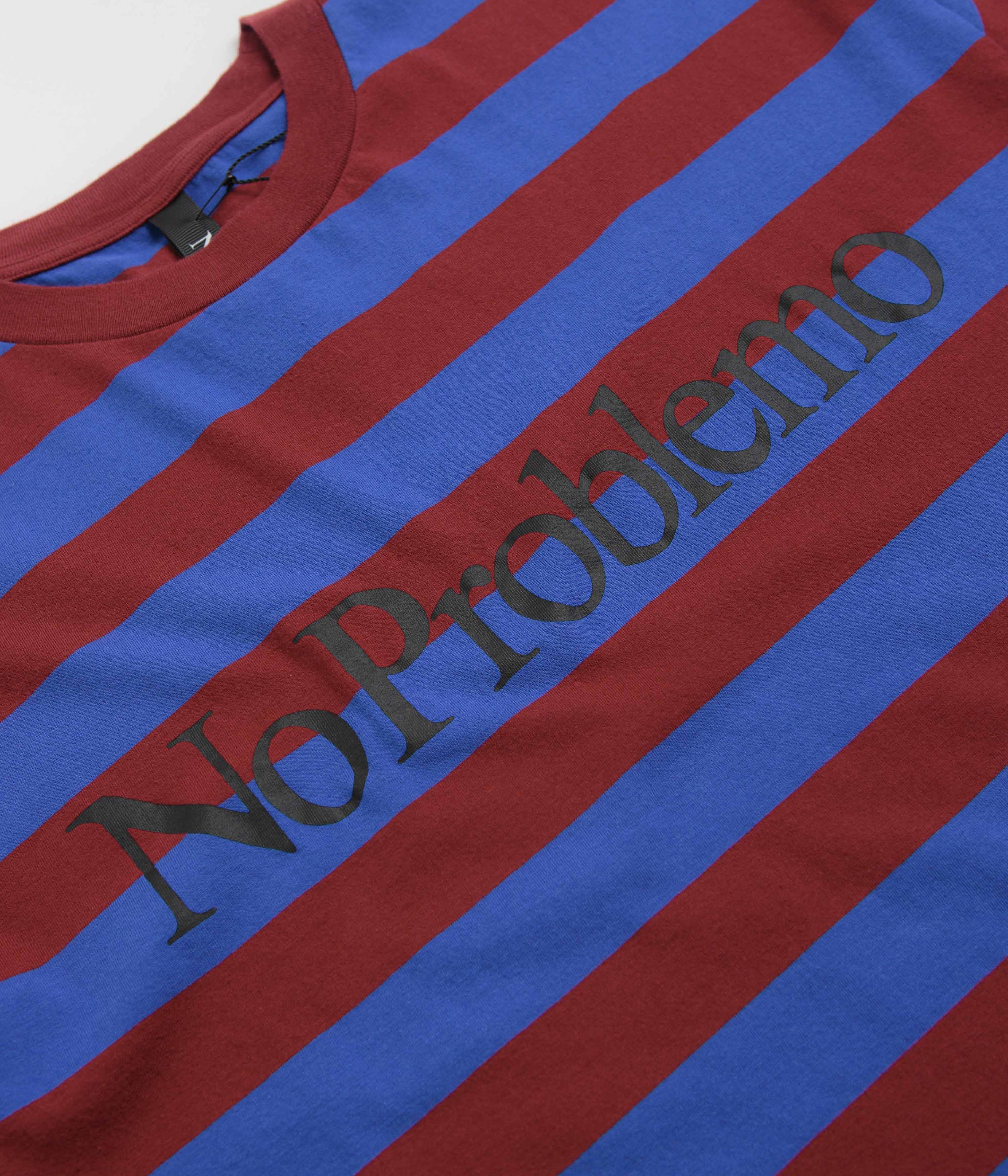 No Problemo Striped T-Shirt - Burgundy Multi - Image 2