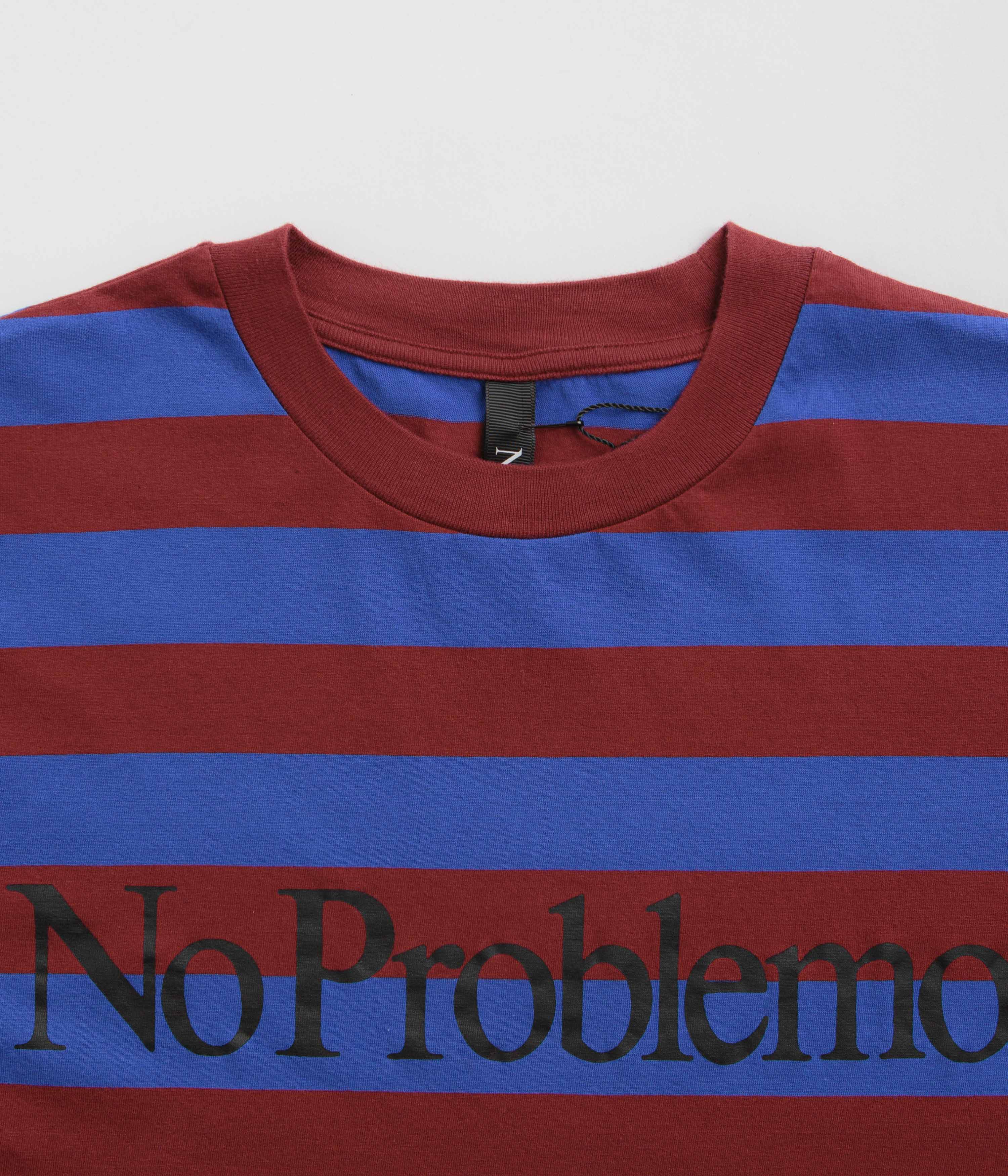 No Problemo Striped T-Shirt - Burgundy Multi - Image 3
