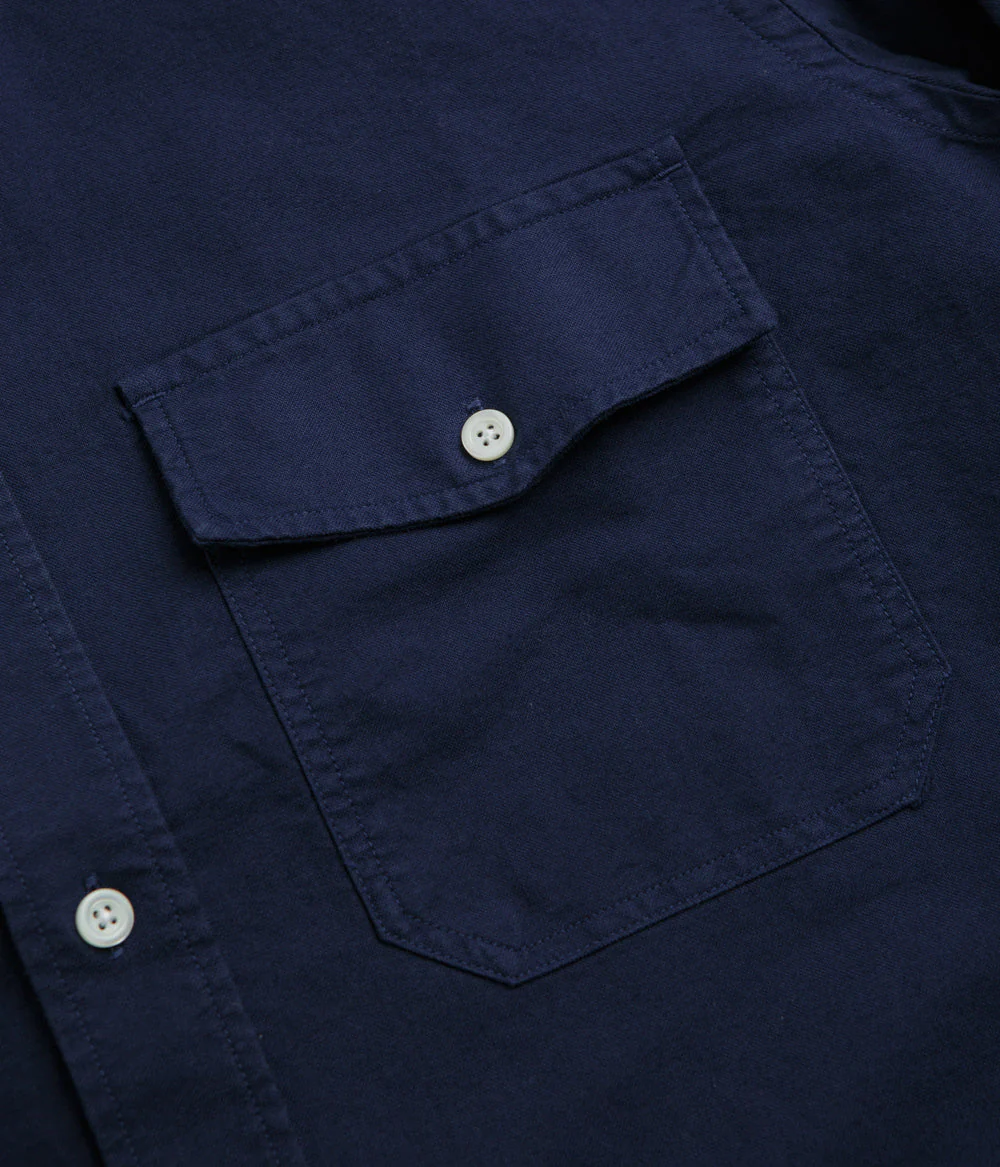 Norse Projects Algot Relaxed Overdyed Oxford Shirt - Workwear Blue - Image 5