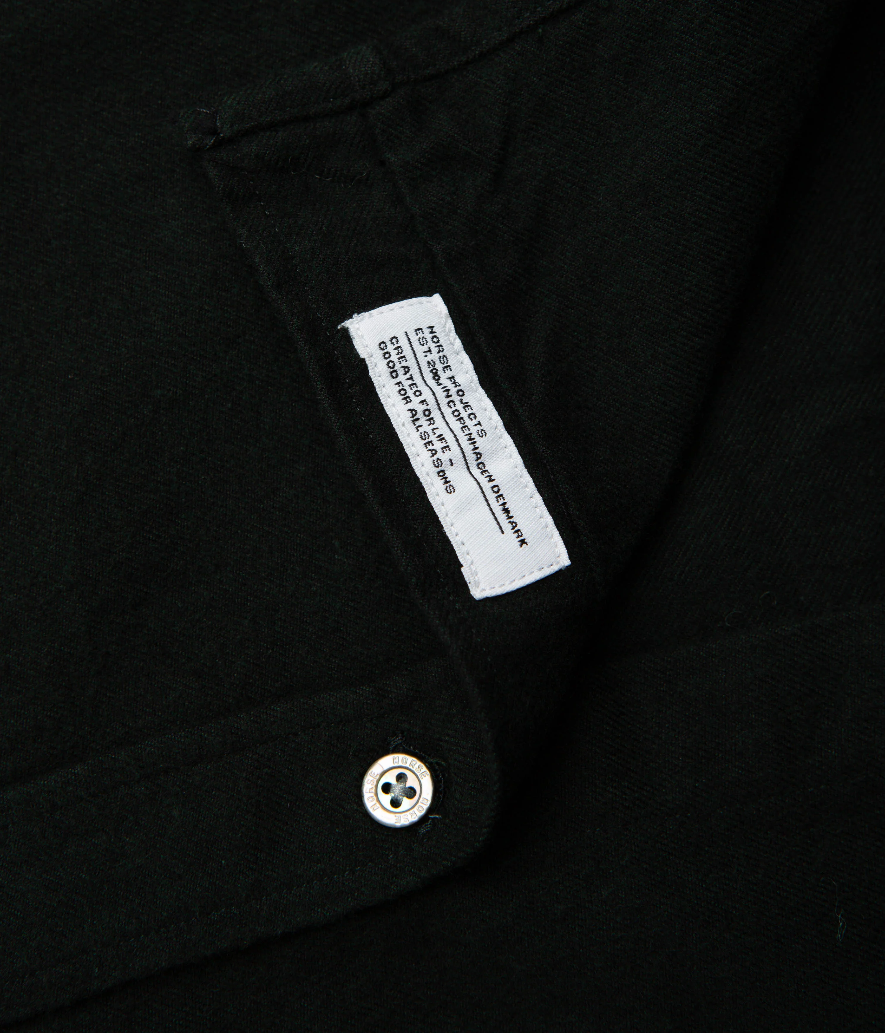 Norse Projects Anton Organic Flannel Shirt - Dark Green - Image 3