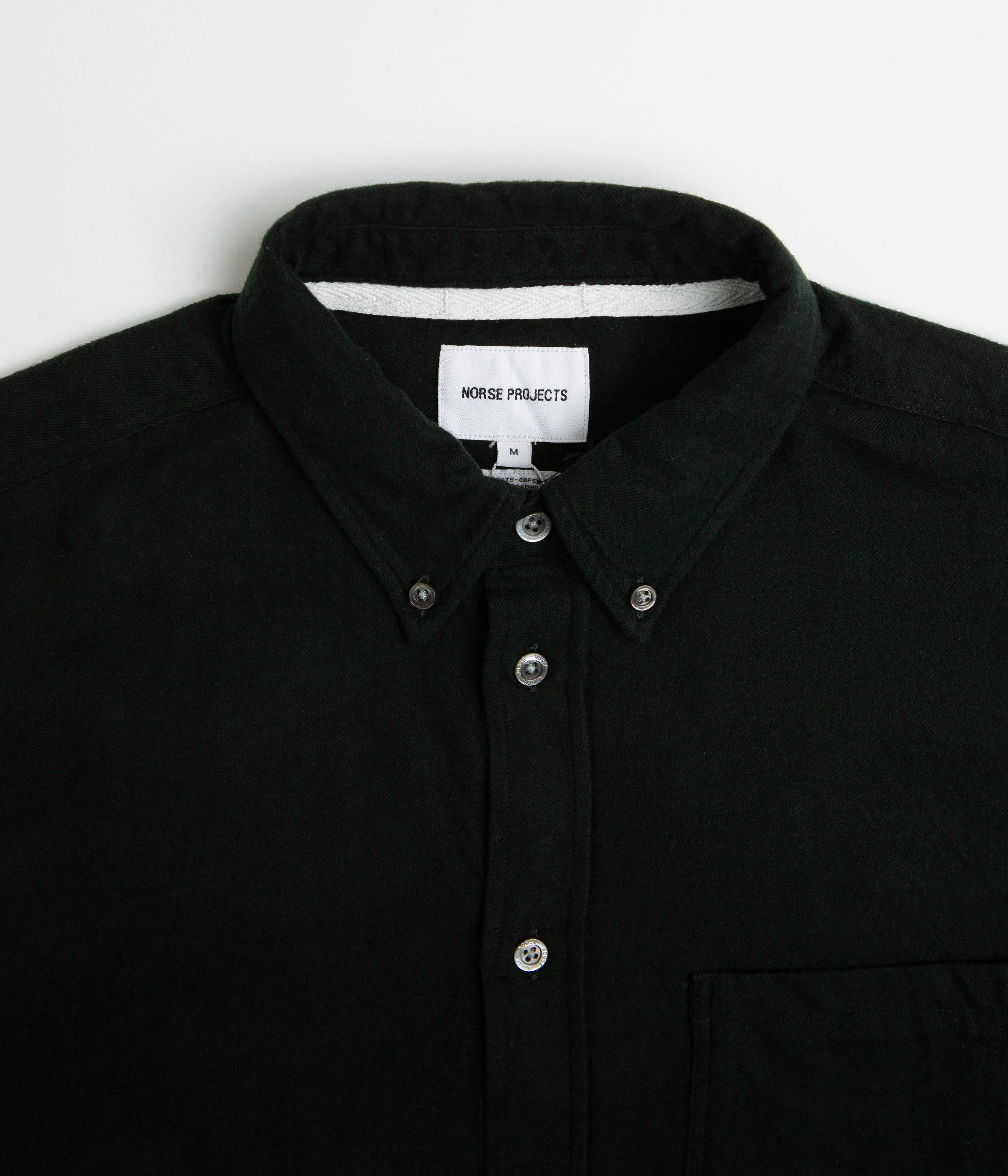 Norse Projects Anton Organic Flannel Shirt - Dark Green - Image 5