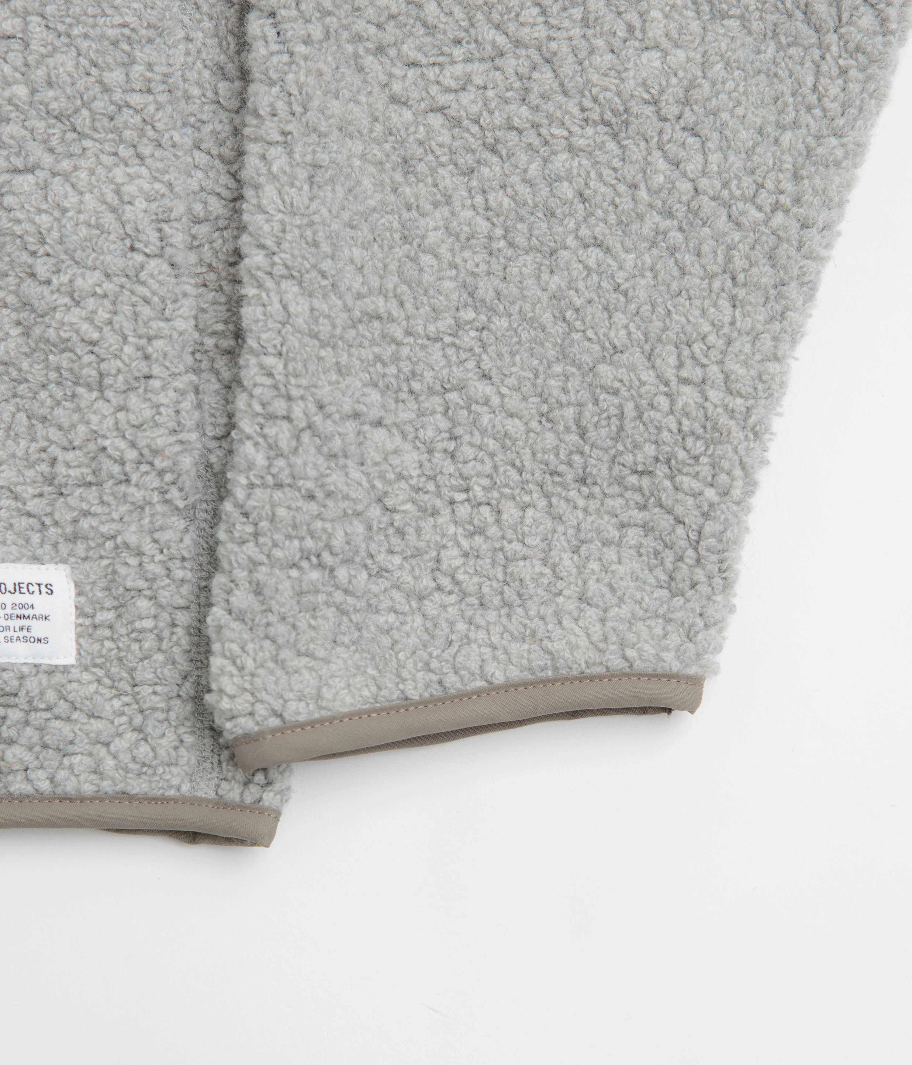 Norse Projects Bjorn Sherpa Wool Fleece Jacket - Grey Melange - Image 8