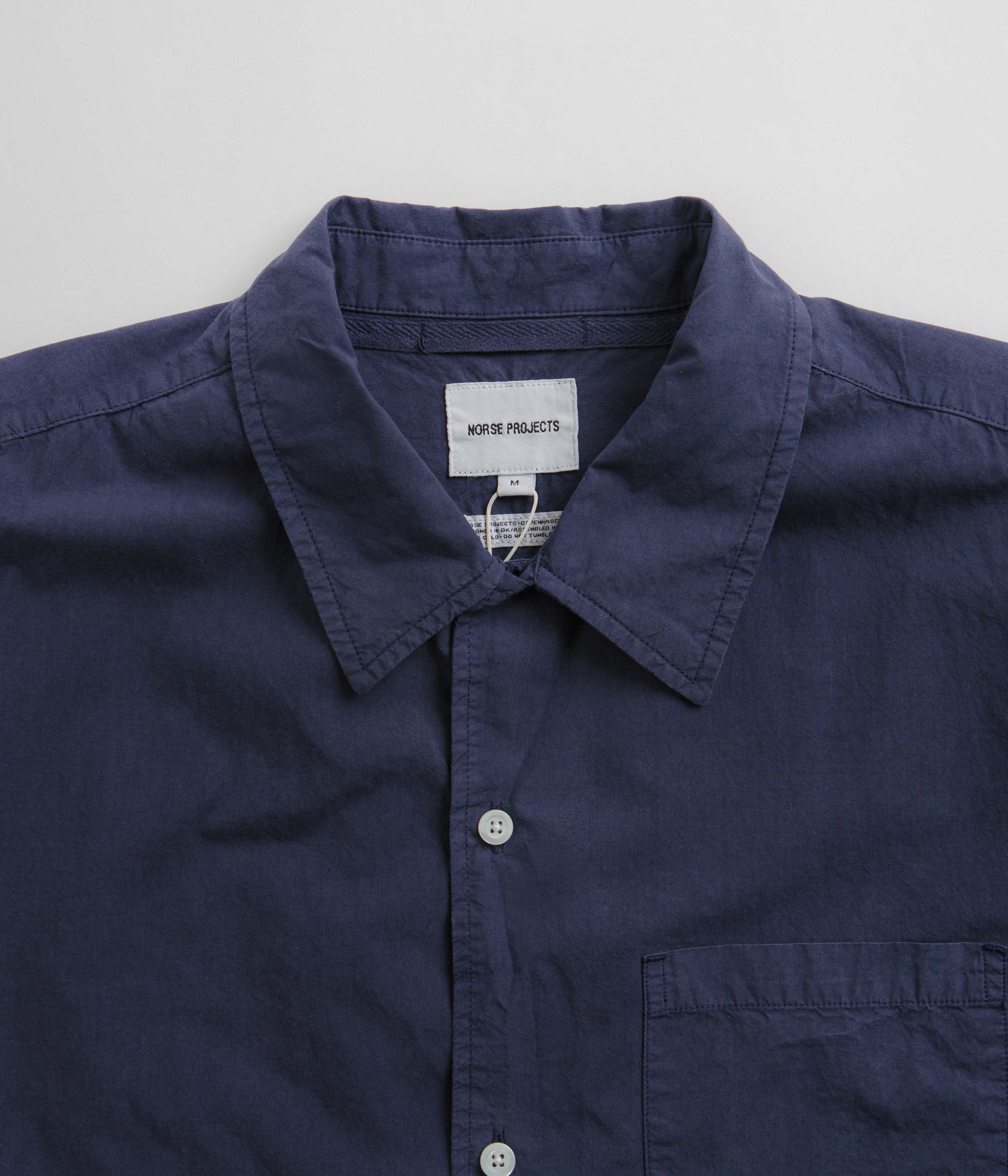 Norse Projects Carsten Tencel Short Sleeve Shirt - Calcite Blue - Image 3