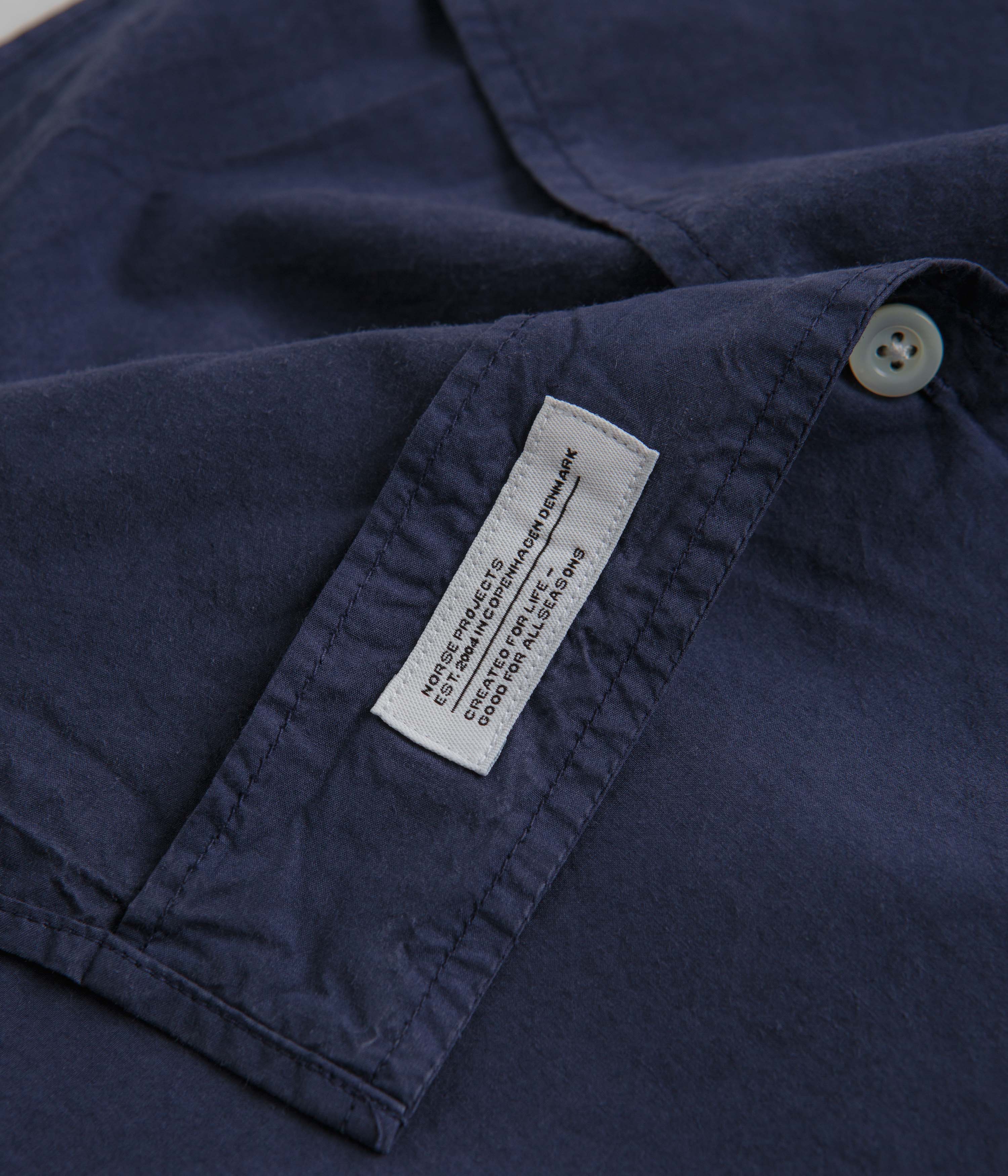 Norse Projects Carsten Tencel Short Sleeve Shirt - Calcite Blue - Image 4