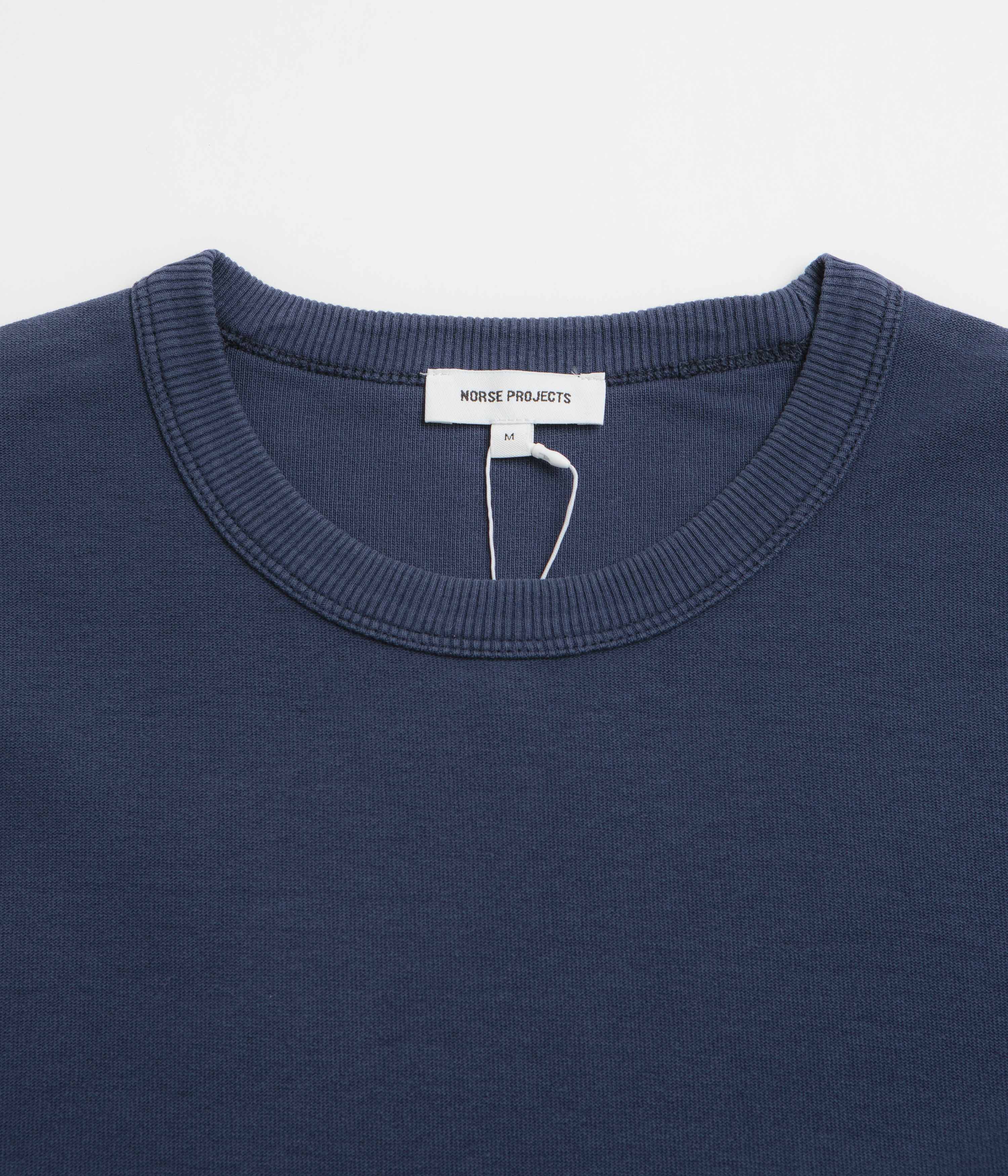 Norse Projects Elmelunde Organic Cotton T-Shirt - Workwear Blue - Image 3