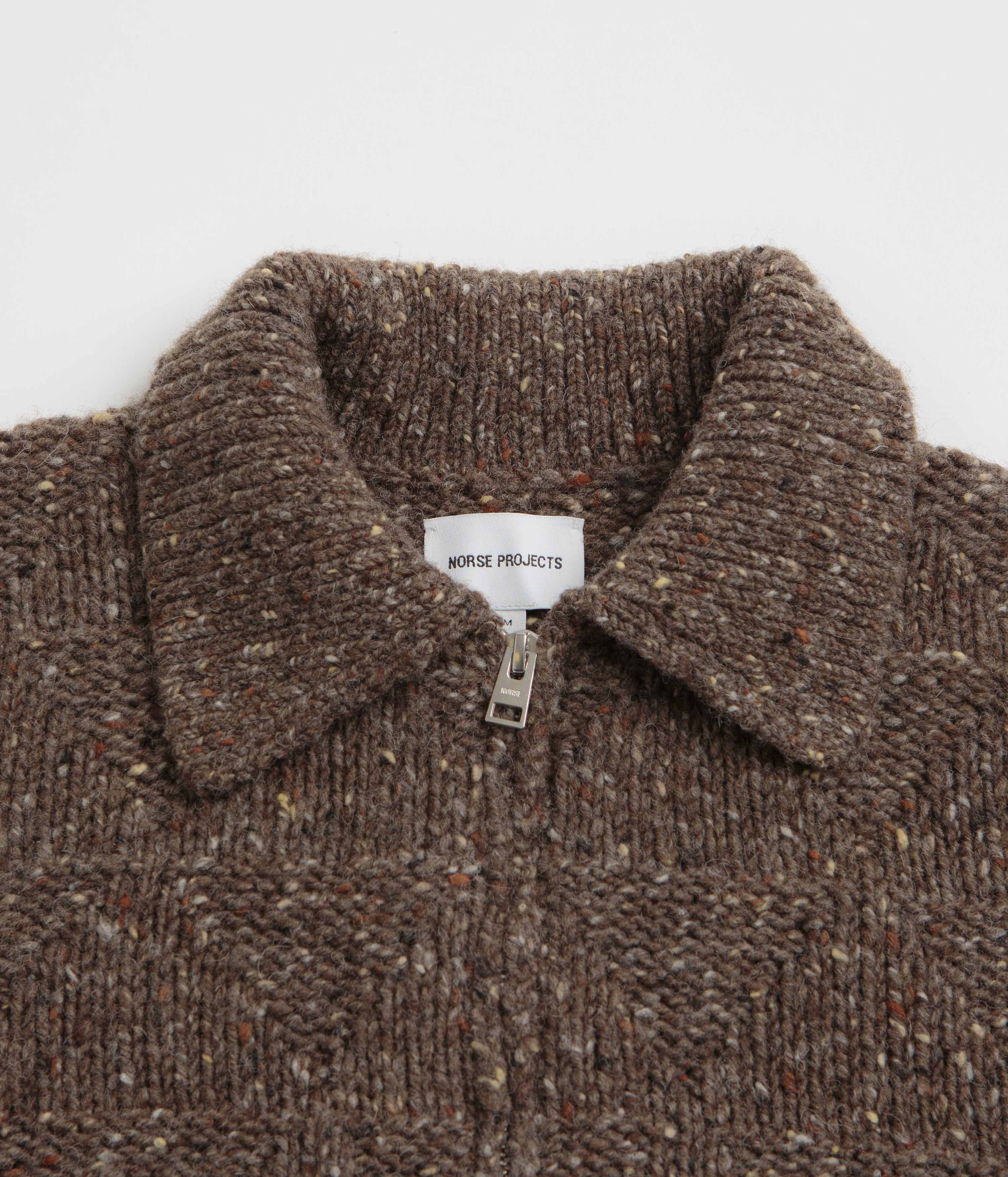 Norse Projects Erik Donegal Diamond Jacket - Seal Brown - Image 2