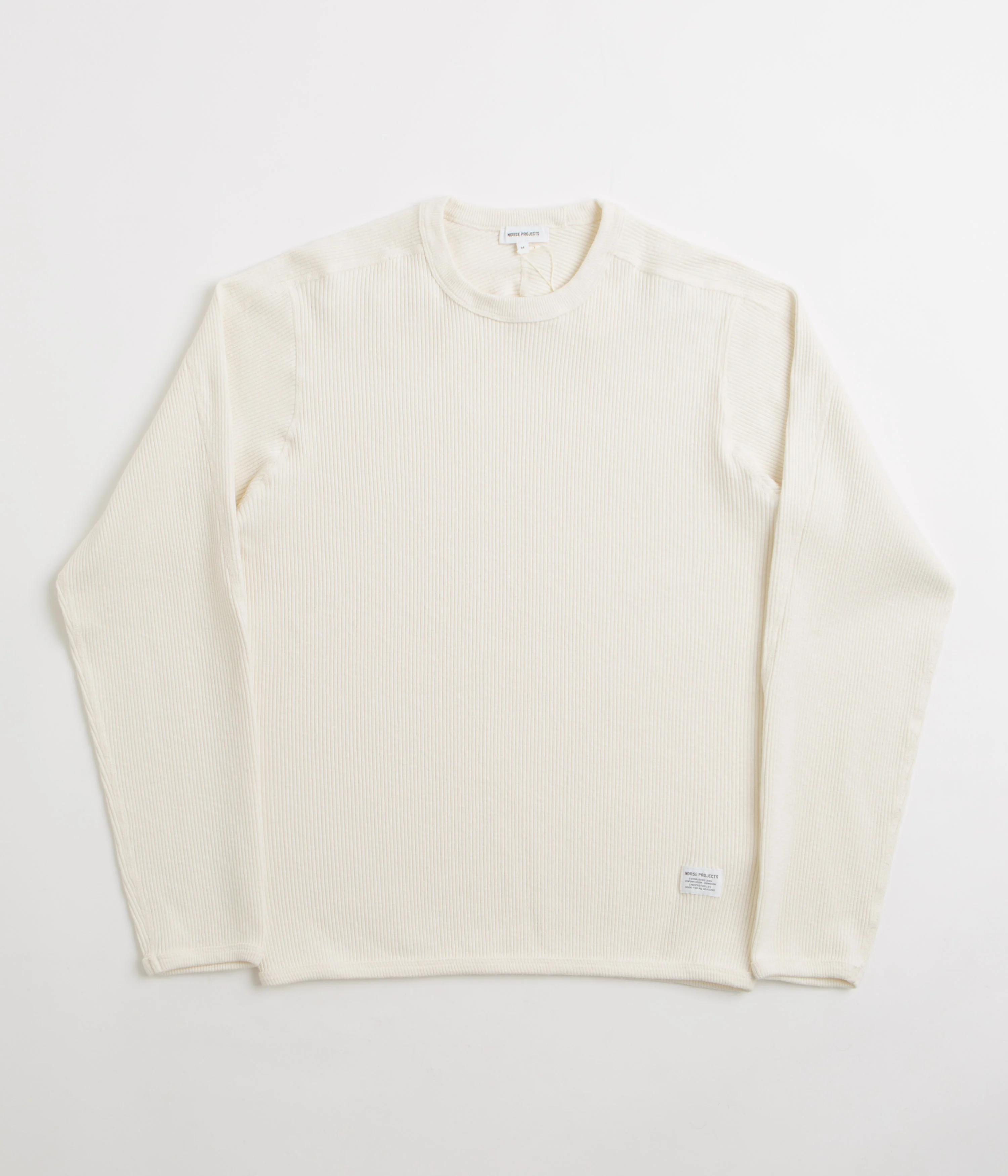 Norse Projects Eske Military Rib Long Sleeve T-Shirt - Ecru