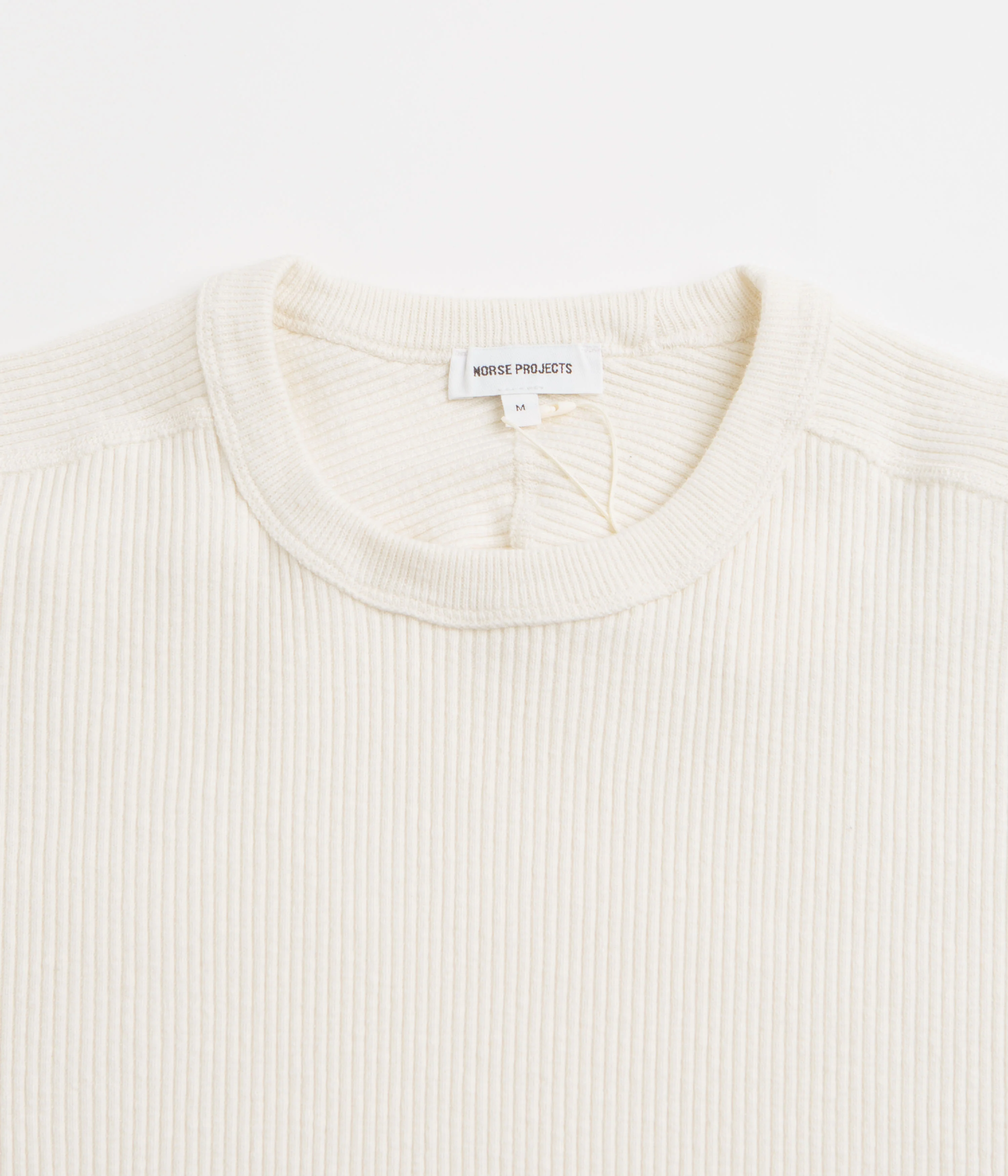 Norse Projects Eske Military Rib Long Sleeve T-Shirt - Ecru - Image 2