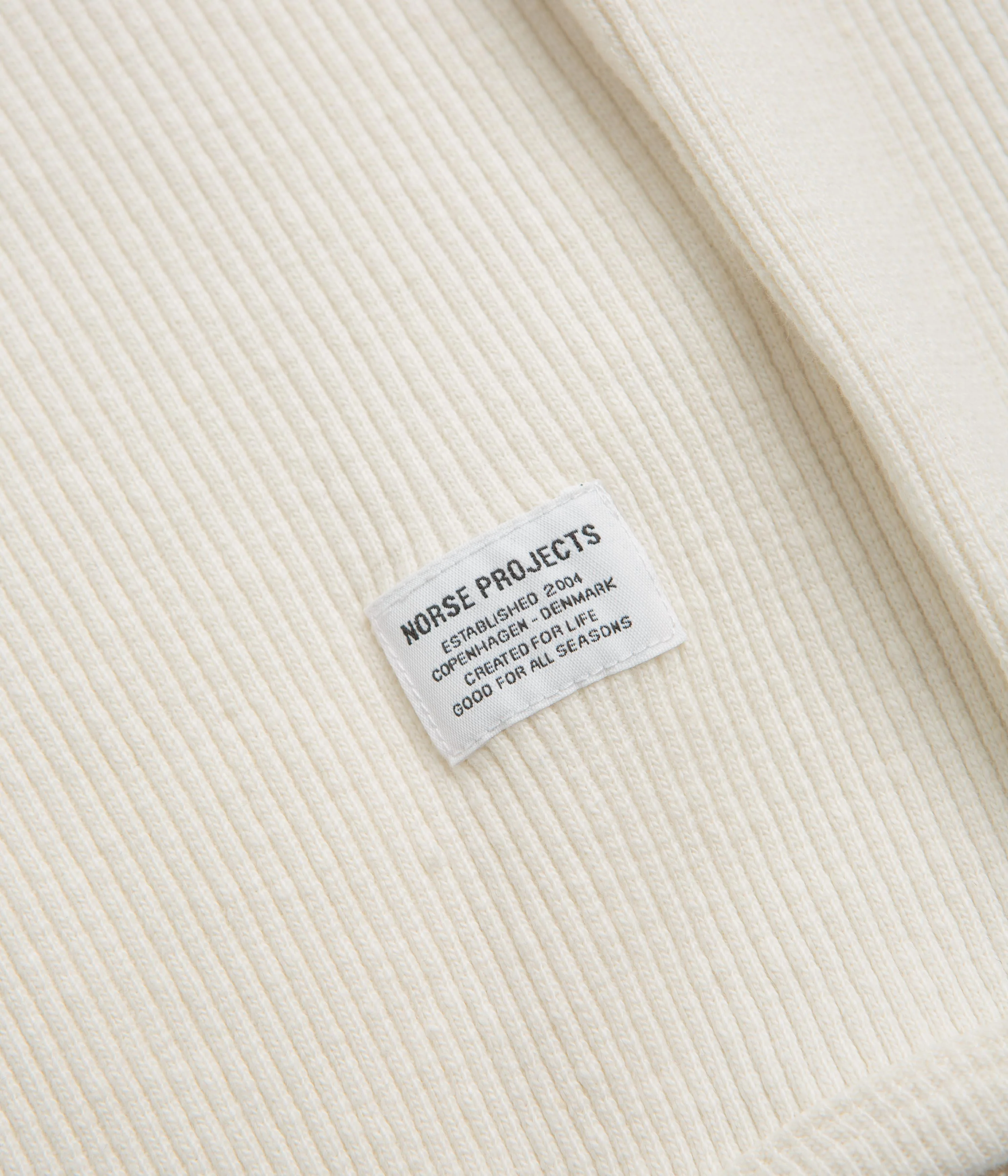 Norse Projects Eske Military Rib Long Sleeve T-Shirt - Ecru - Image 3