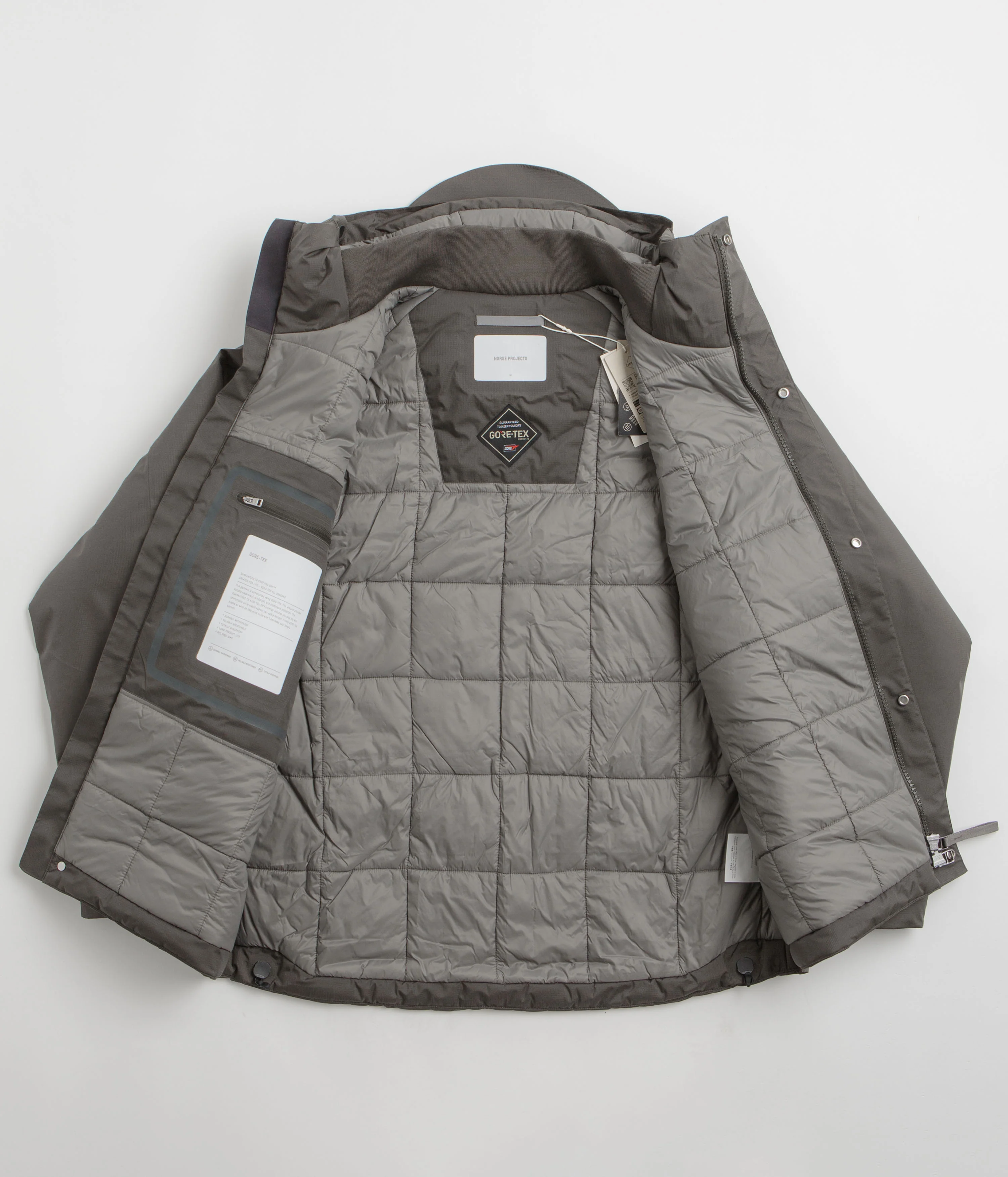 Norse Projects Fyn Gore-Tex Insulated Jacket - Olive Night - Image 2