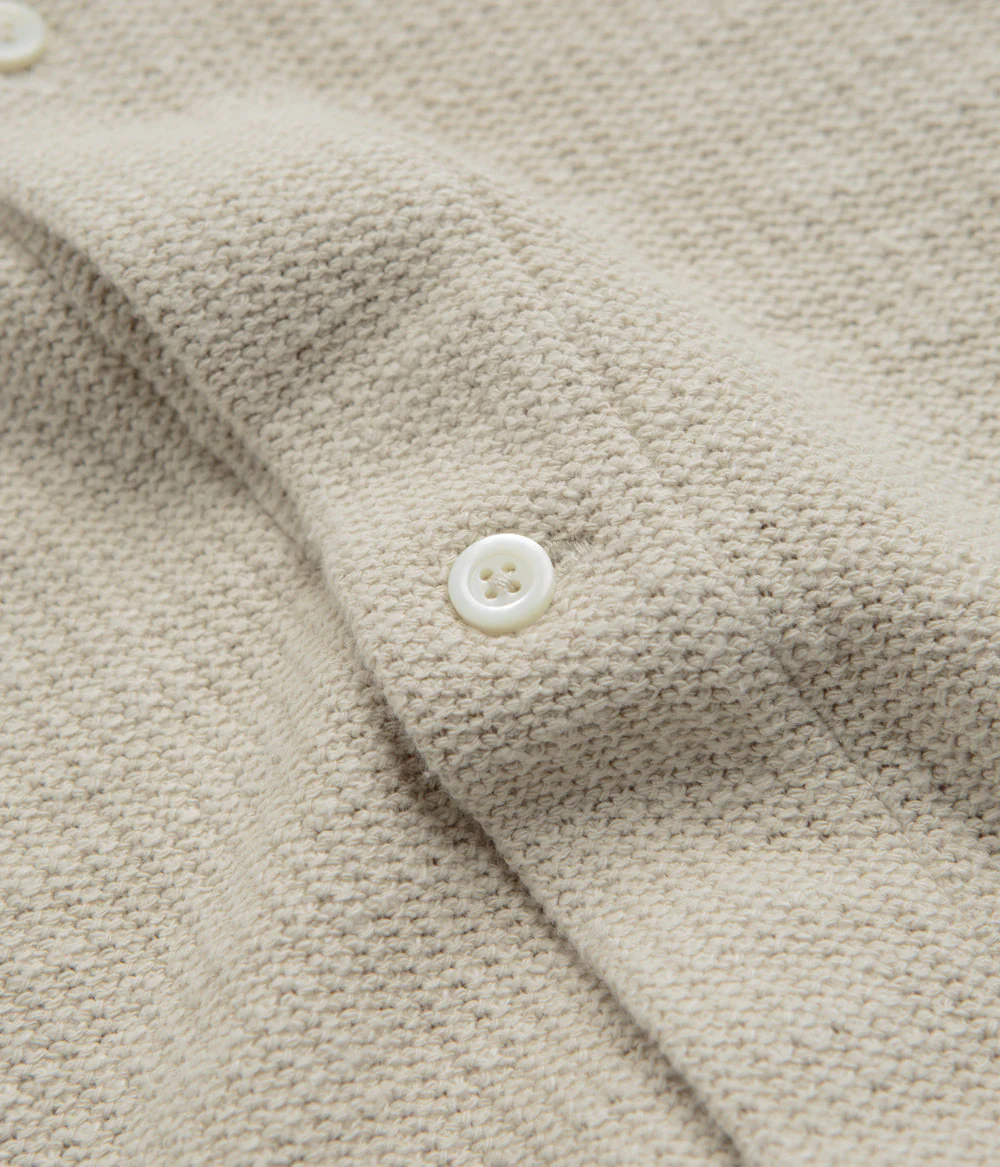 Norse Projects Gustav Crochet Short Sleeve Shirt - Oatmeal - Image 2
