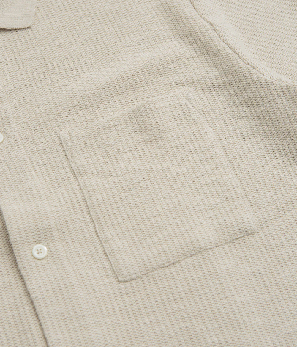 Norse Projects Gustav Crochet Short Sleeve Shirt - Oatmeal - Image 4