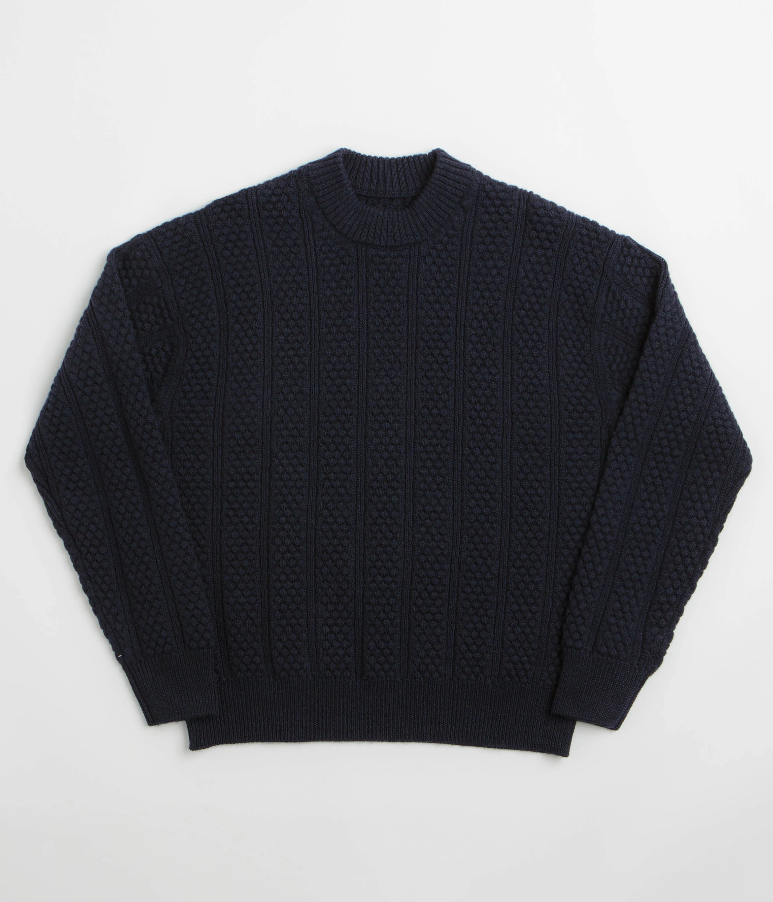 Norse Projects Hirtshals Knit Crewneck Sweatshirt - Dark Navy