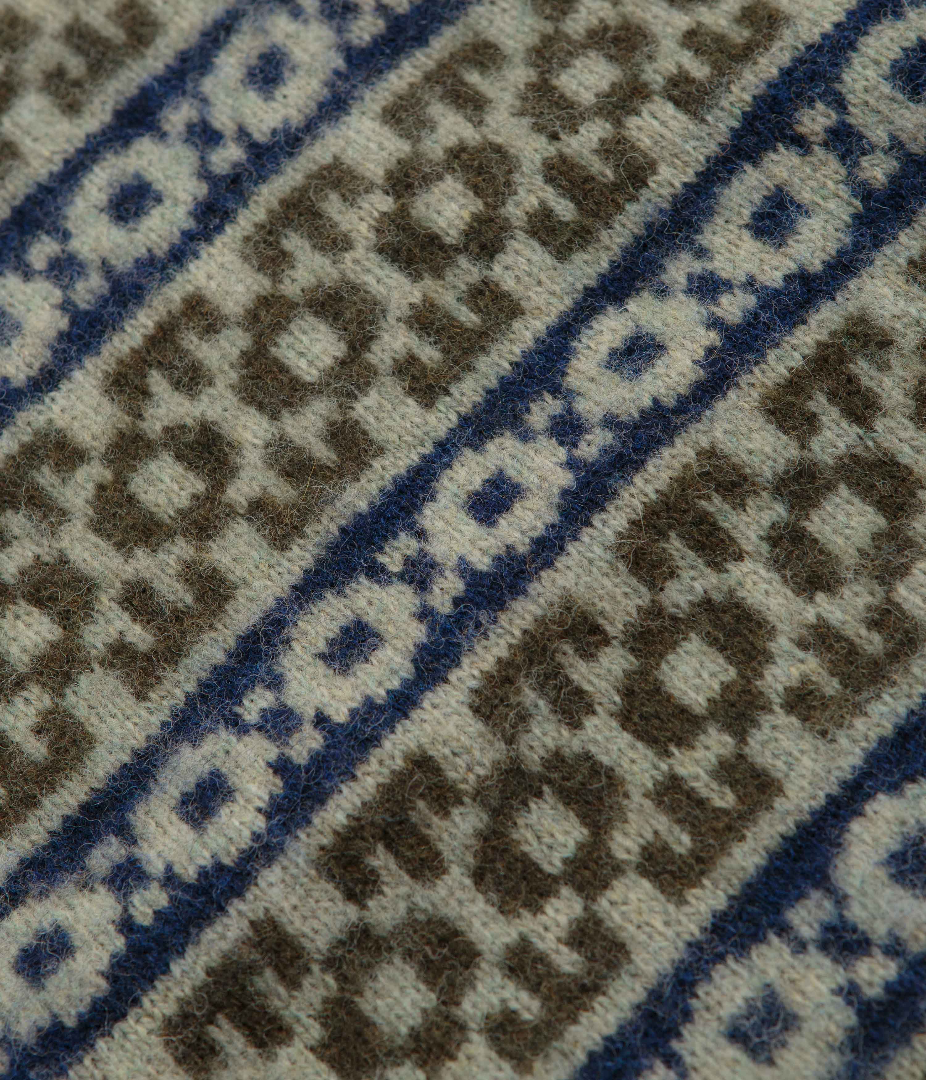 Norse Projects Jonas Scottish Lambswool Fair Isle Sweatshirt - Elm - Image 3