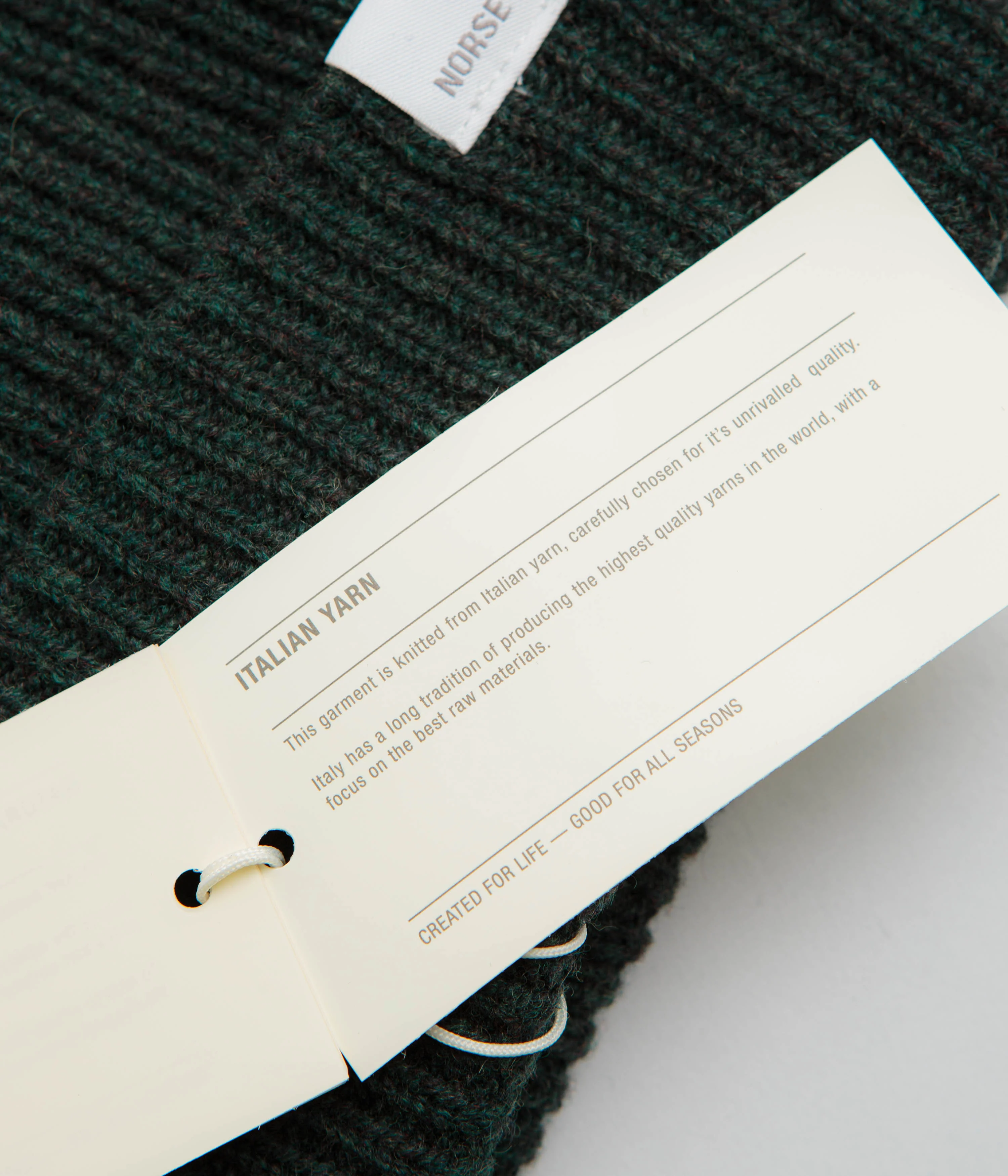 Norse Projects Merino Lambswool Beanie - Forrest - Image 3