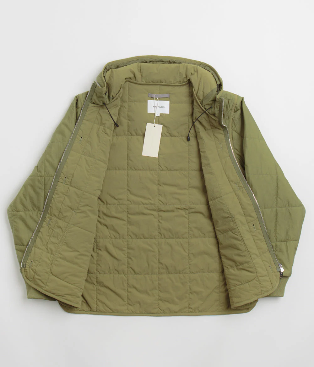 Norse Projects Military Hooded Liner Jacket - Moss Green - Image 2