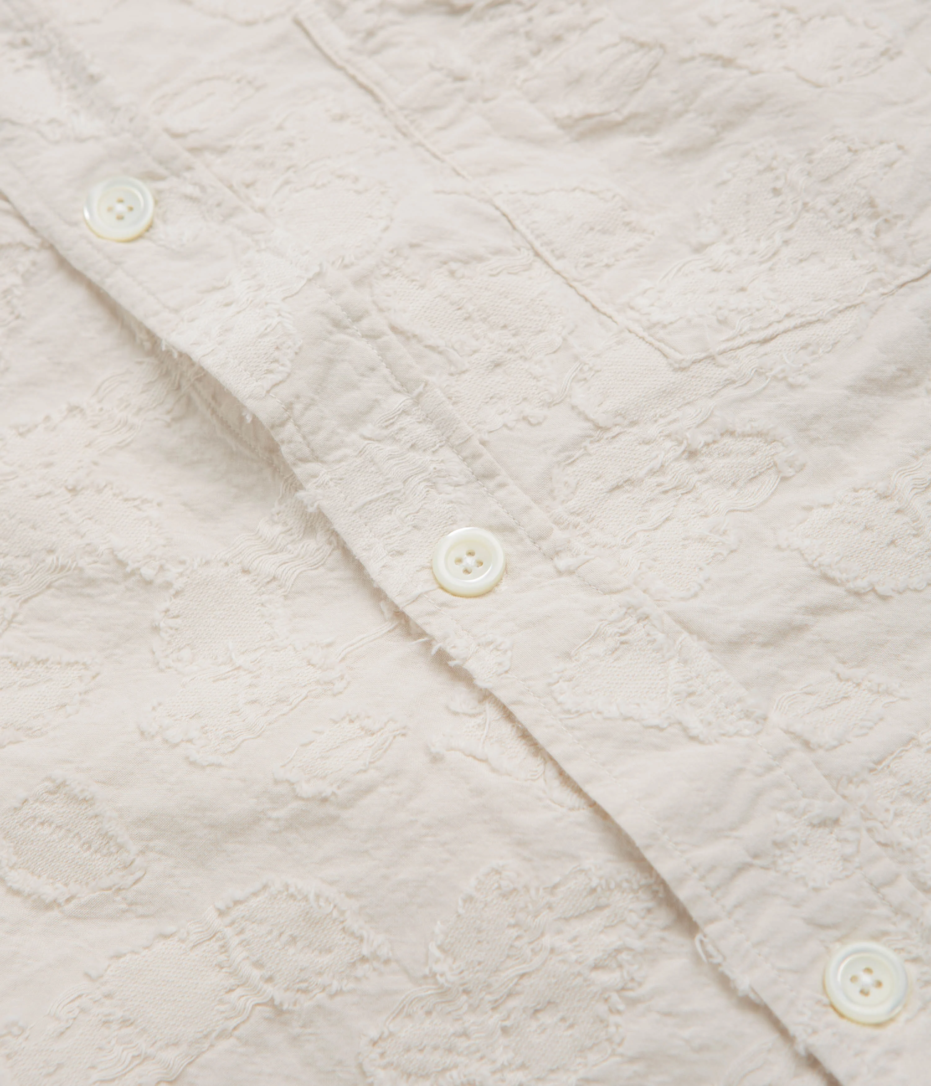 Norse Projects Ole Oversized Fil Coupe Short Sleeve Shirt - Ecru - Image 4