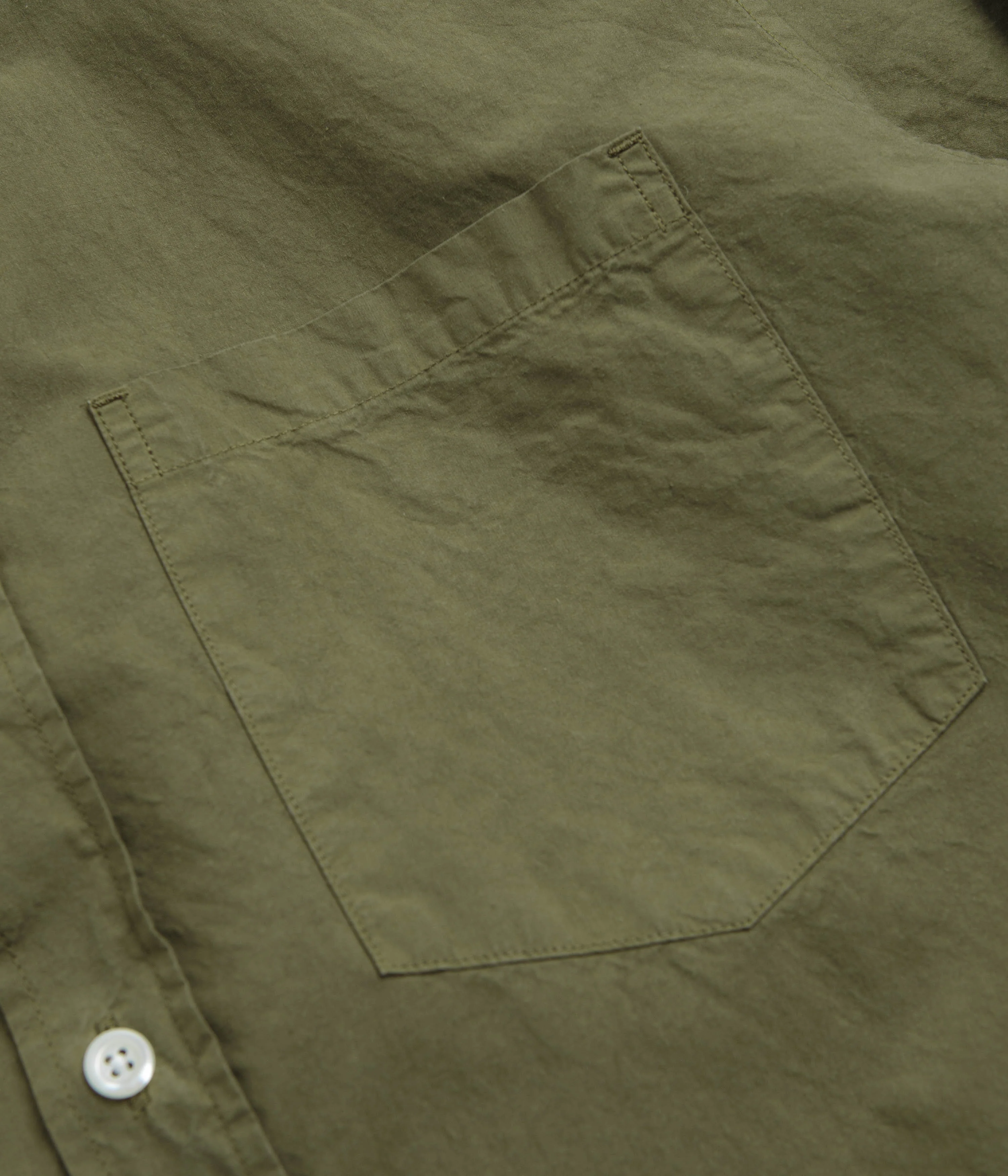 Norse Projects Osvald Cotton Tencel Shirt - Sitka Green - Image 3