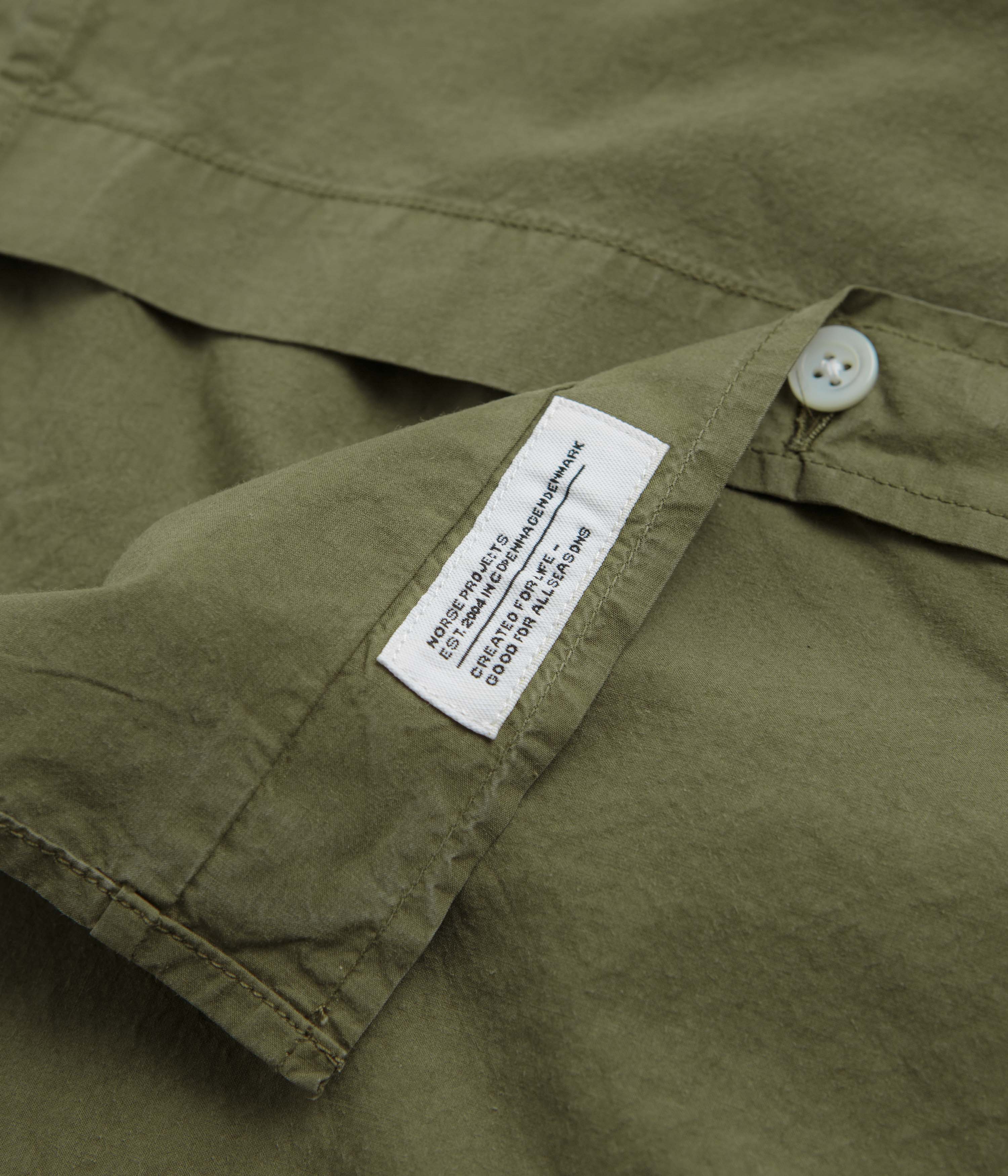 Norse Projects Osvald Cotton Tencel Shirt - Sitka Green - Image 5