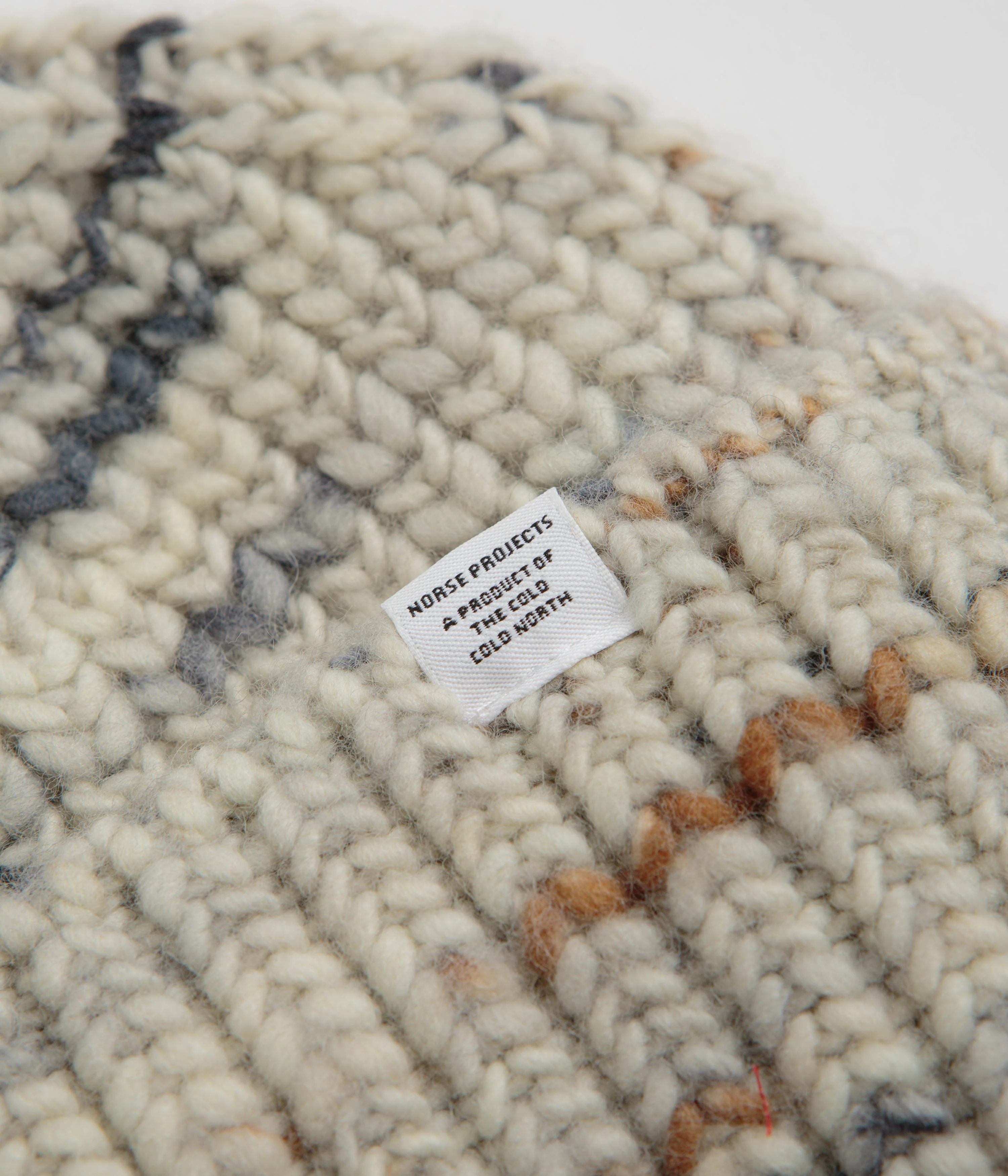 Norse Projects Space Melange Rib Beanie - Light Grey - Image 2