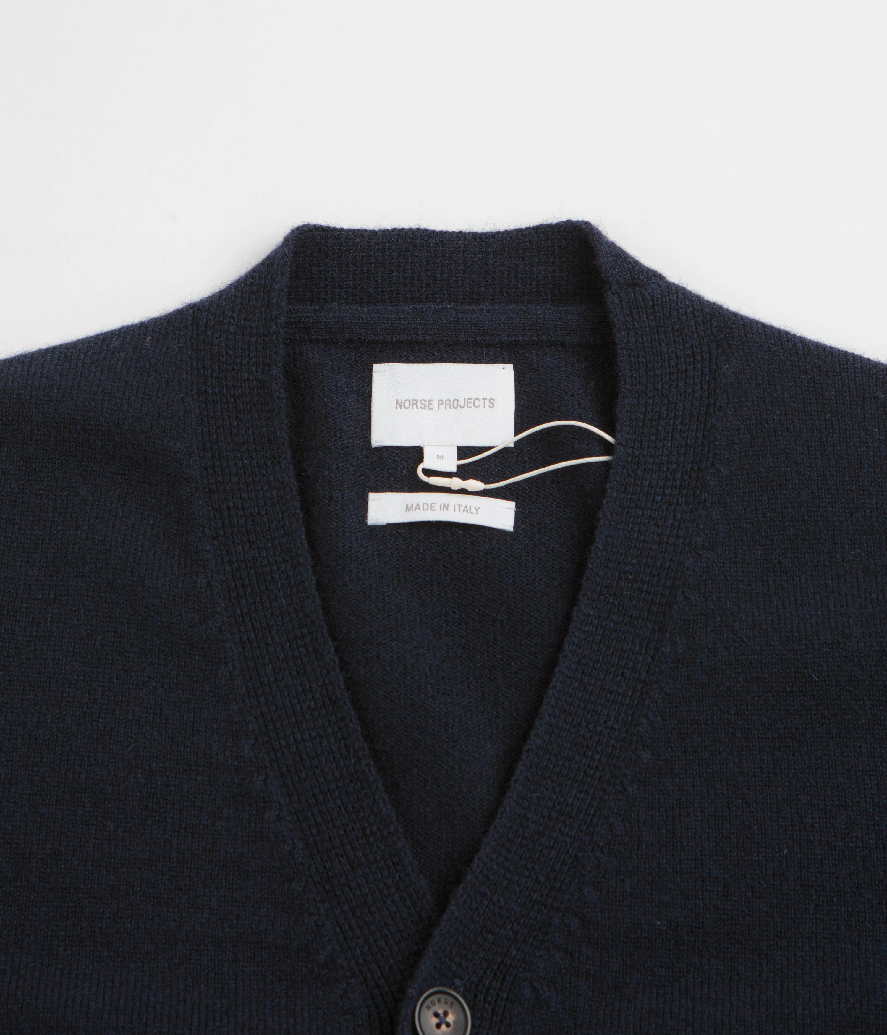 Norse Projects Standard Merino Cardigan - Dark Navy - Image 2