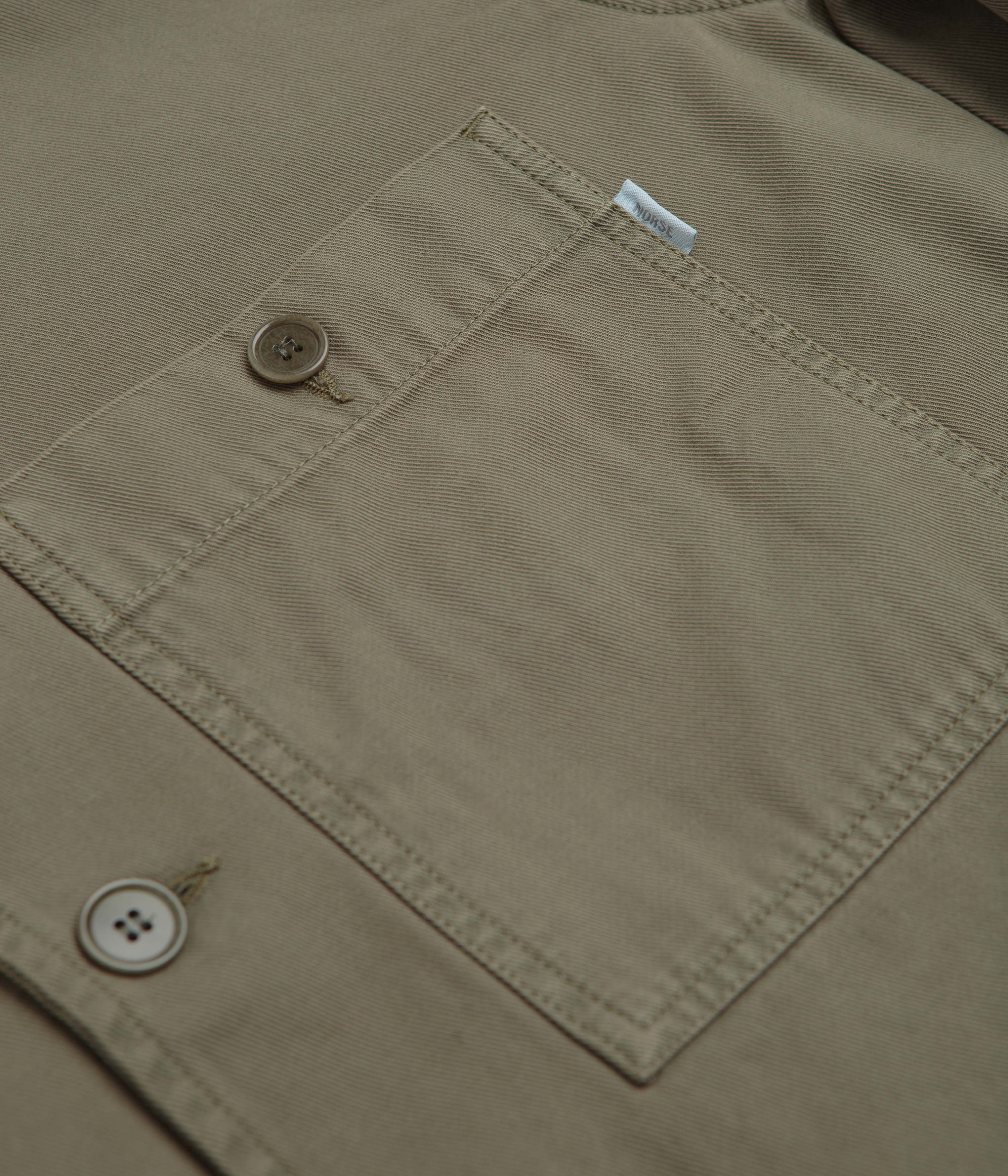 Norse Projects Standard Twill Overshirt - Sediment Green - Image 5