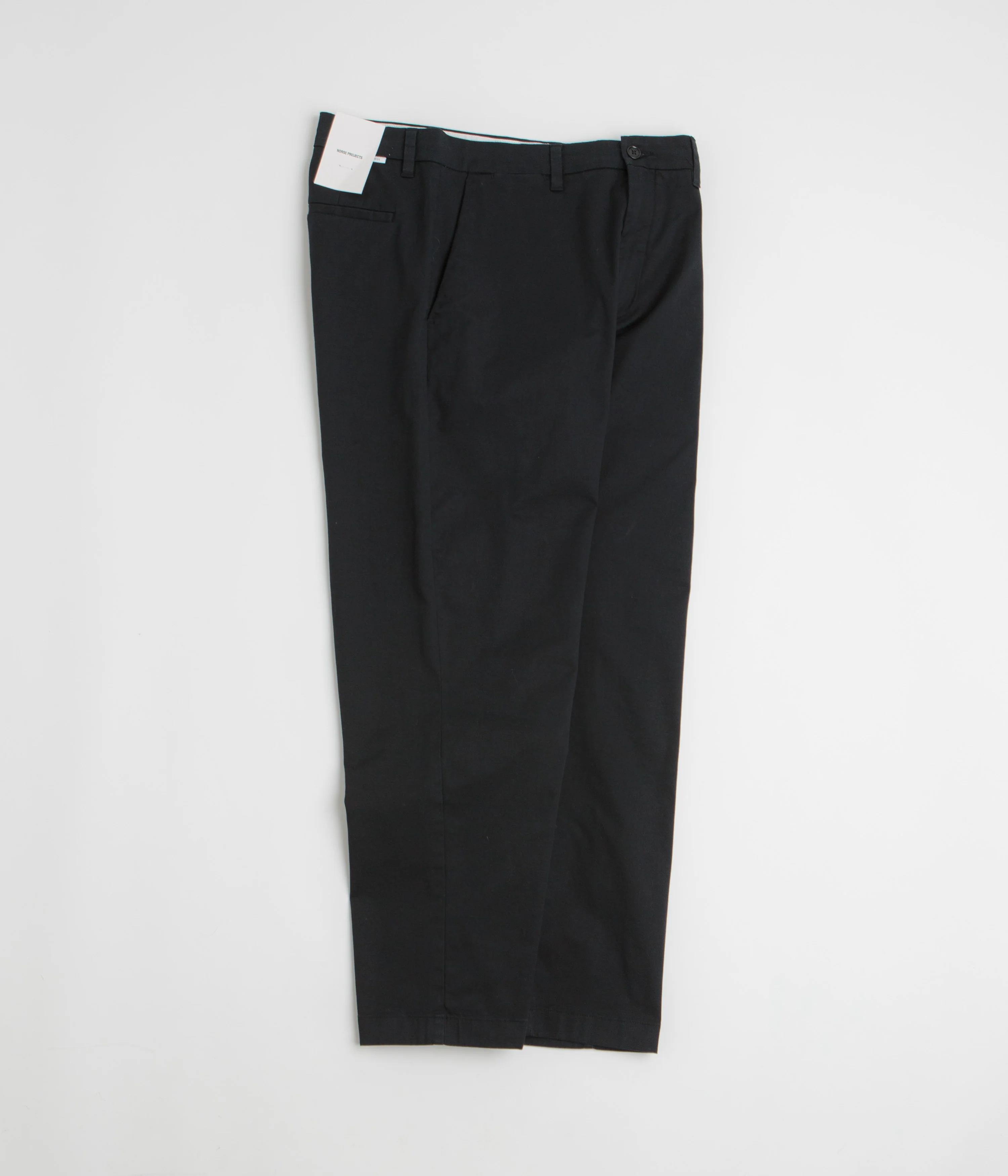 Norse Projects Standard Wide Chino Pants - Black - Image 2