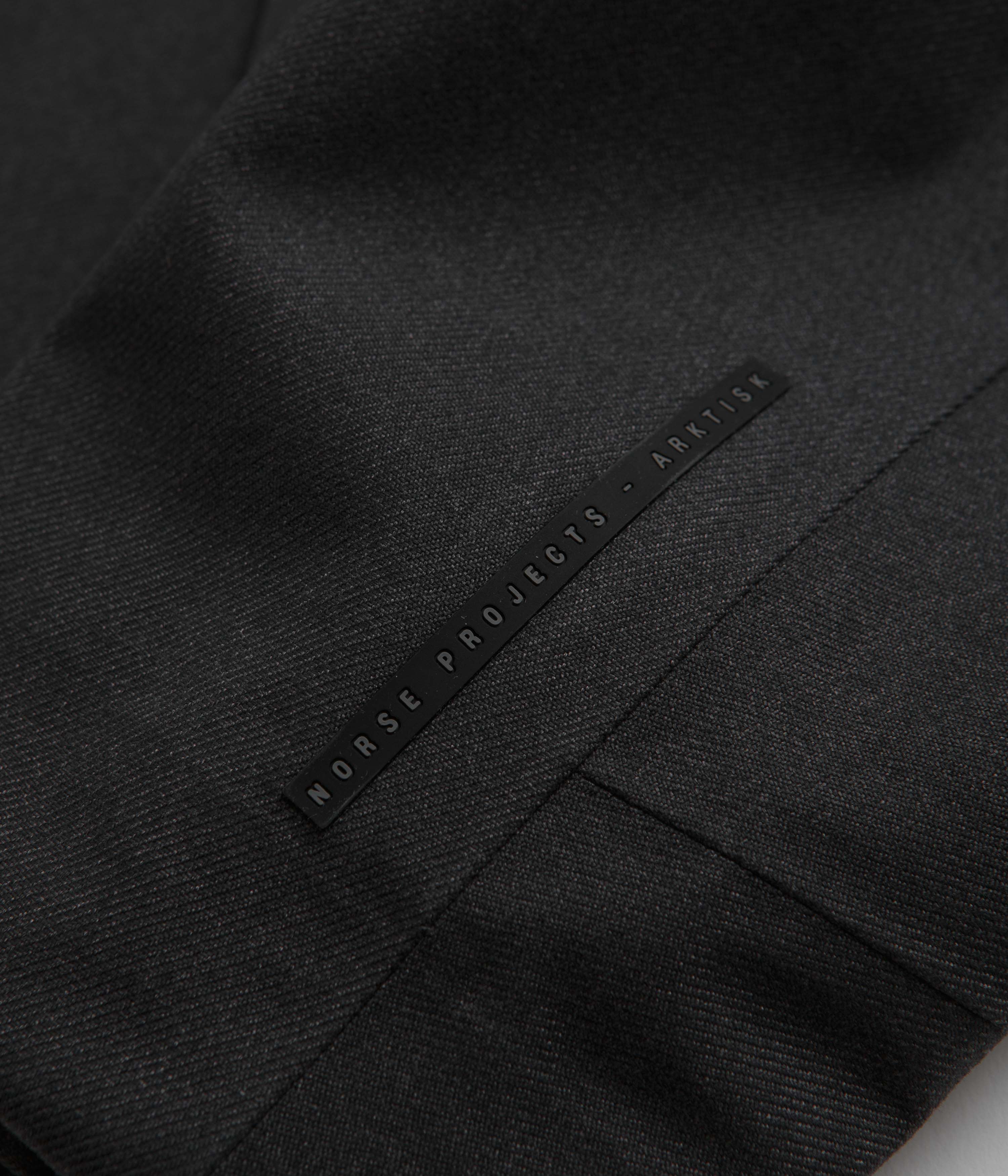 Norse Projects Textured Twill Gore-Tex 3L Stand Collar Jacket - Charcoal Grey - Image 6