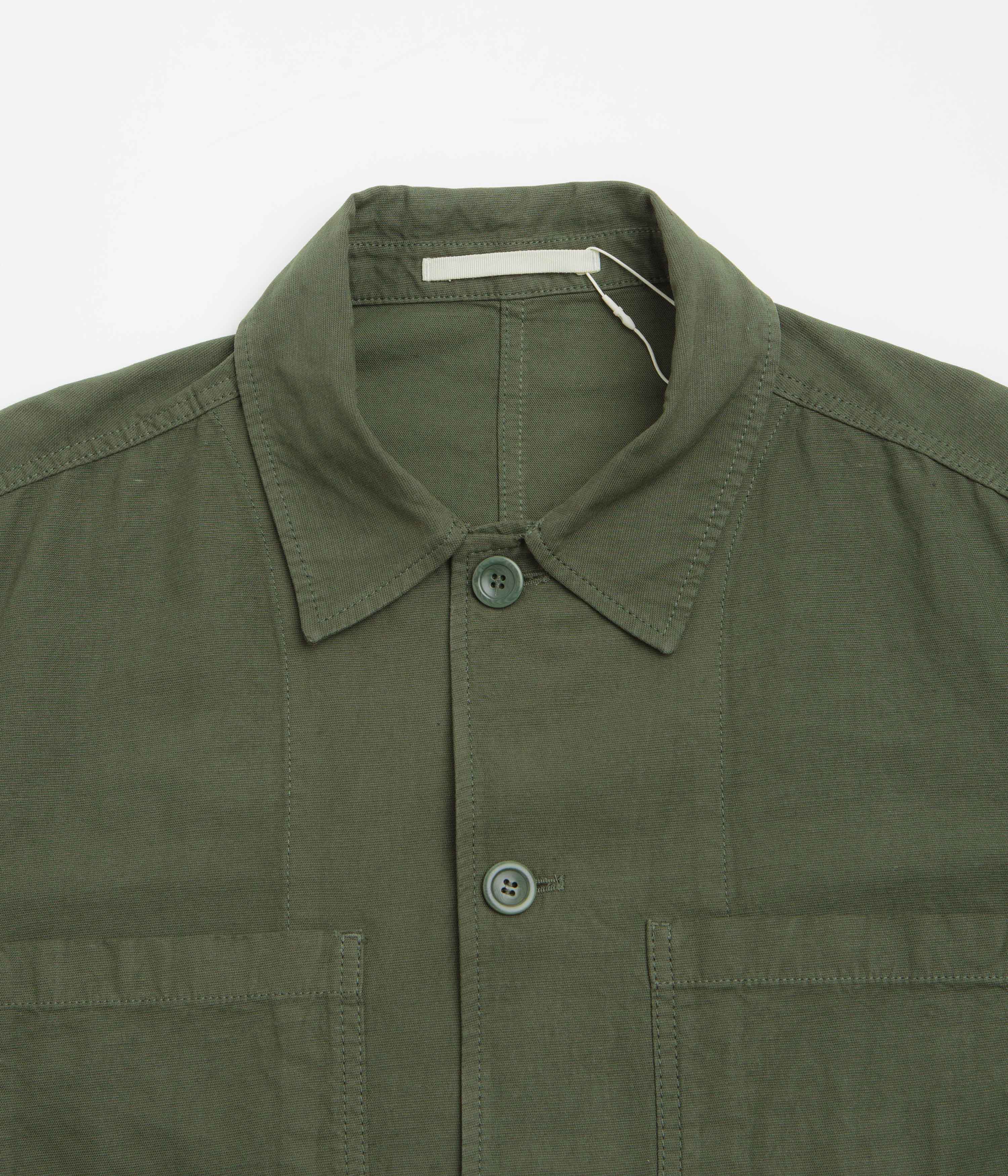 Norse Projects Tyge Cotton Linen Overshirt - Spruce Green - Image 4