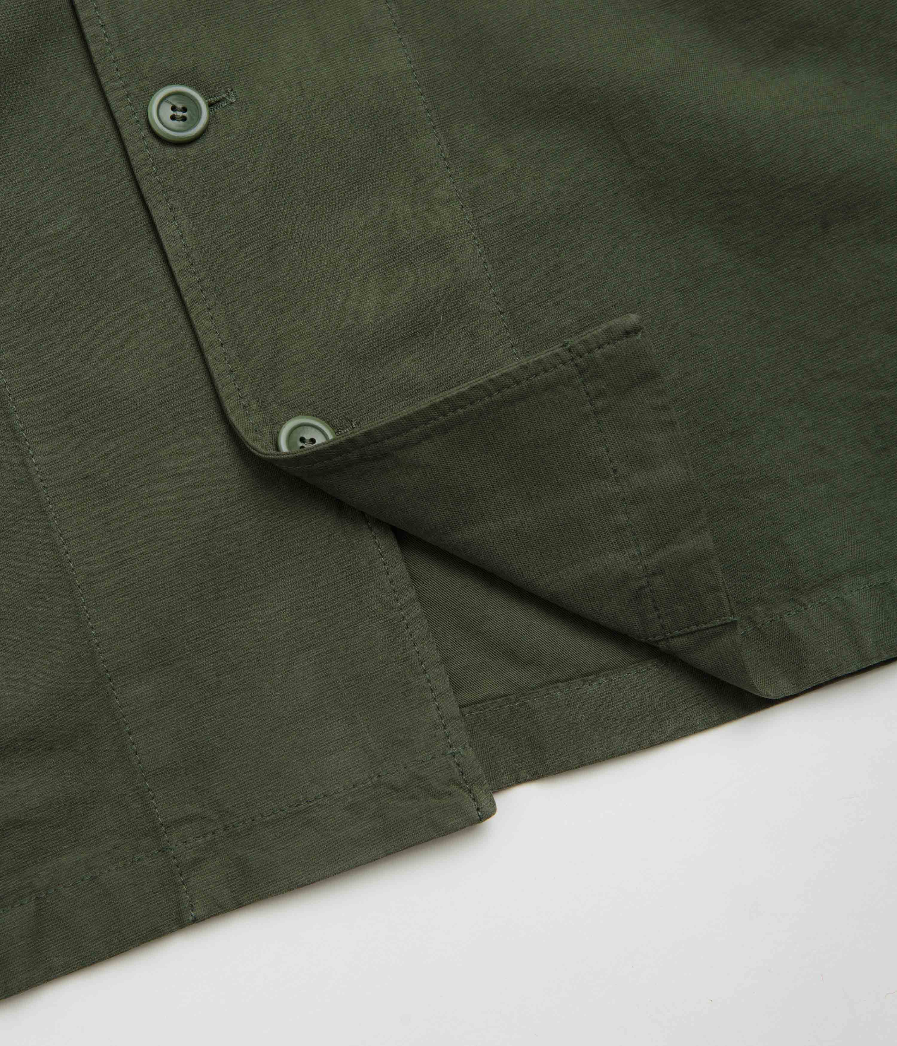 Norse Projects Tyge Cotton Linen Overshirt - Spruce Green - Image 5