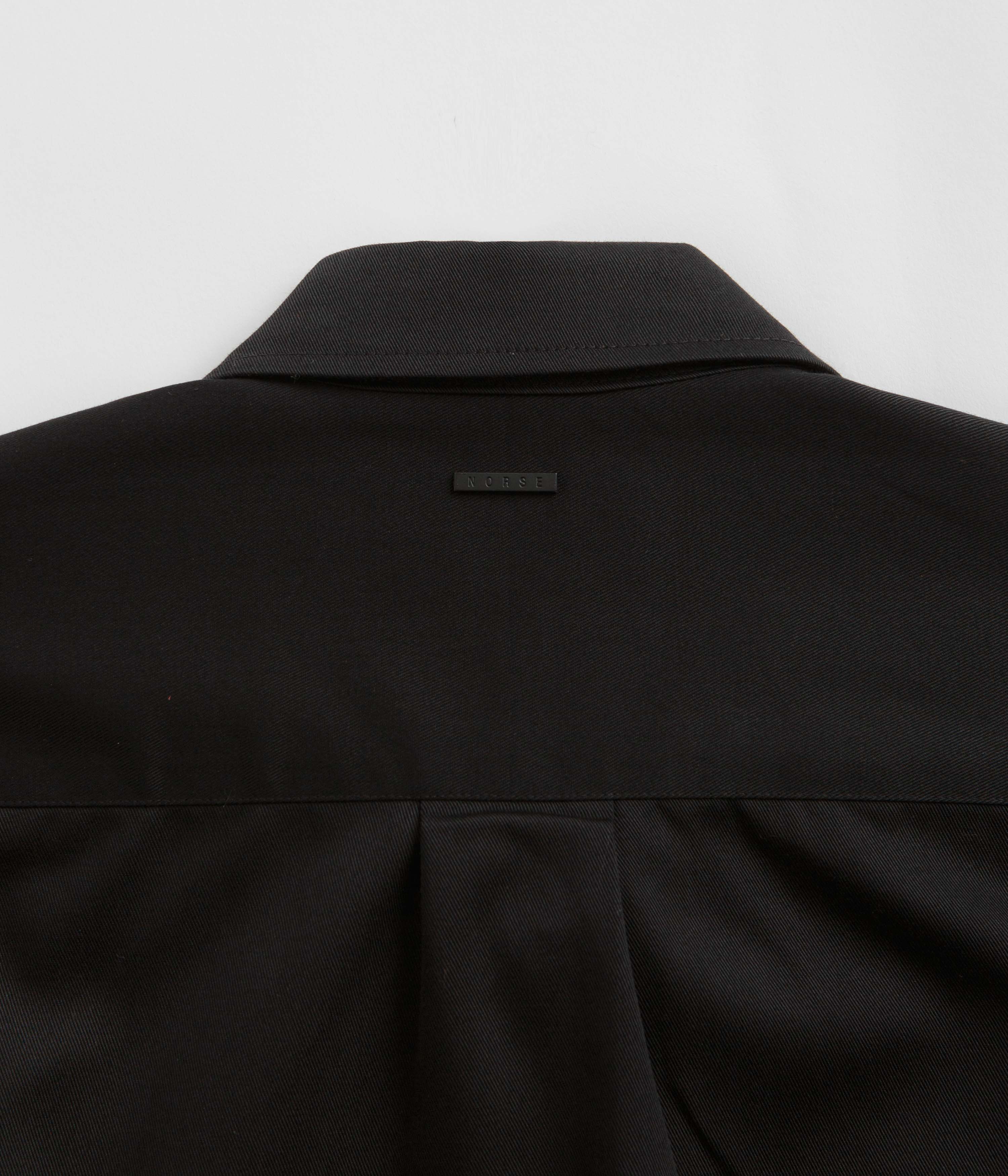 Norse Projects Ulrik Gabardine Zipped Overshirt - Black - Image 3