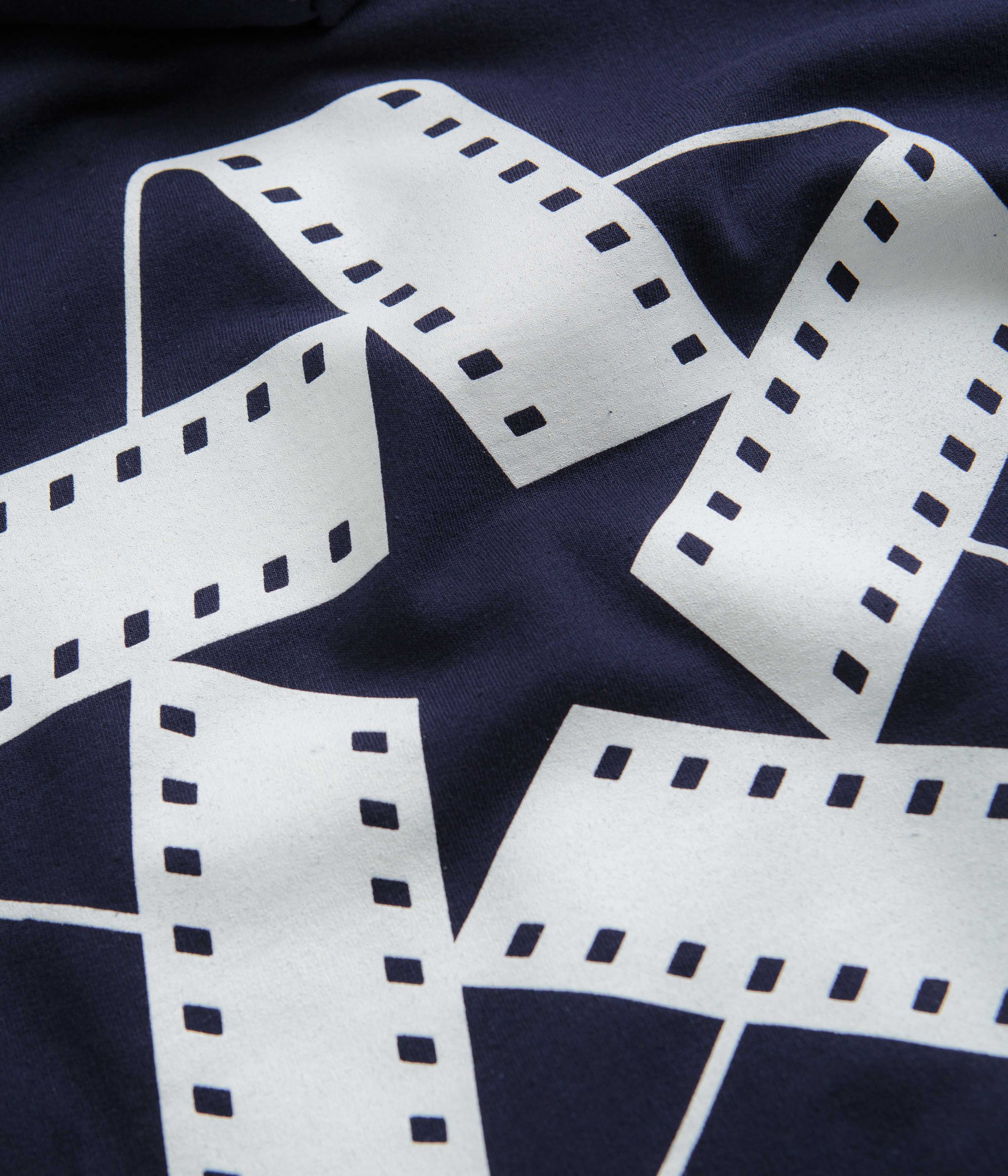 North Film Star Hoodie - Navy / White - Image 6