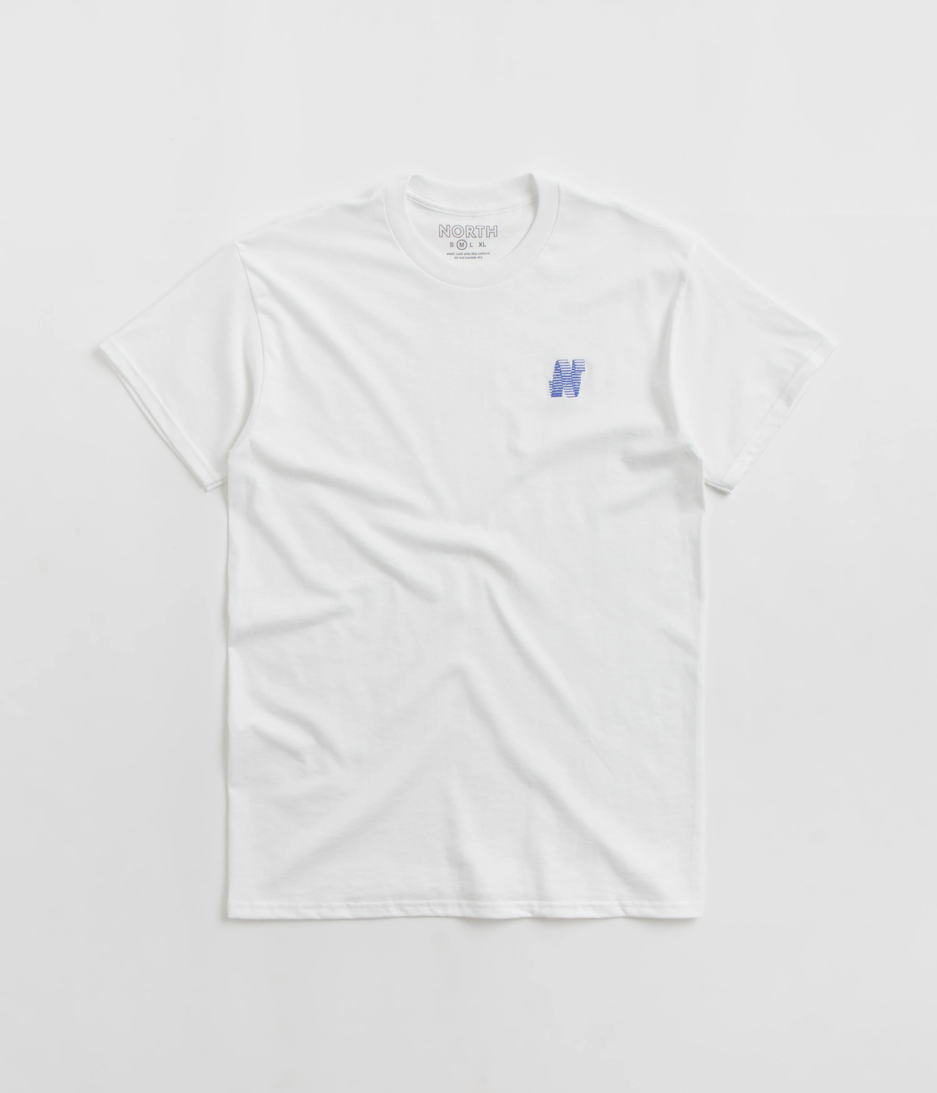North N Logo Embroidered T-Shirt - White / Navy