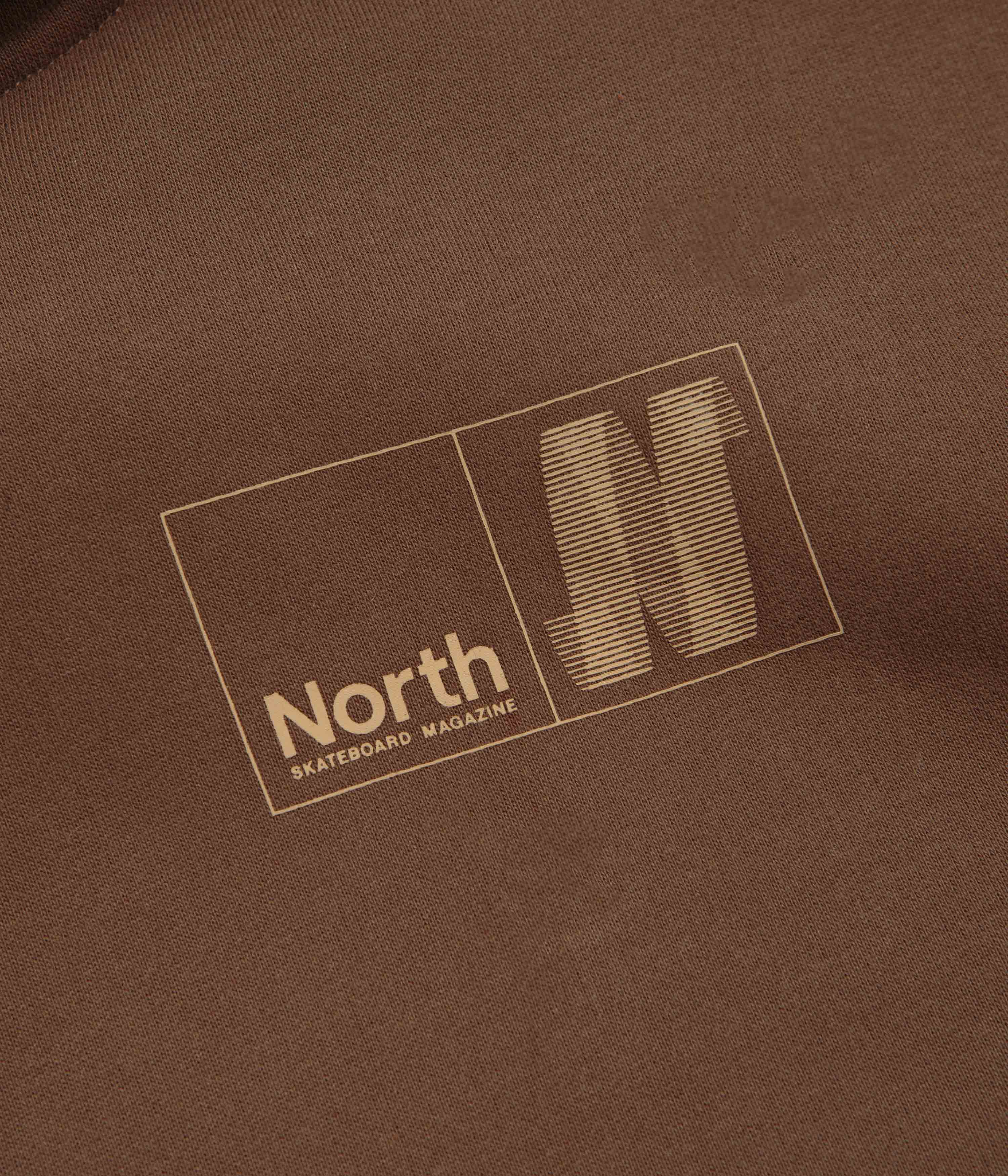North N Logo Hoodie - Brown / Sand - Image 4