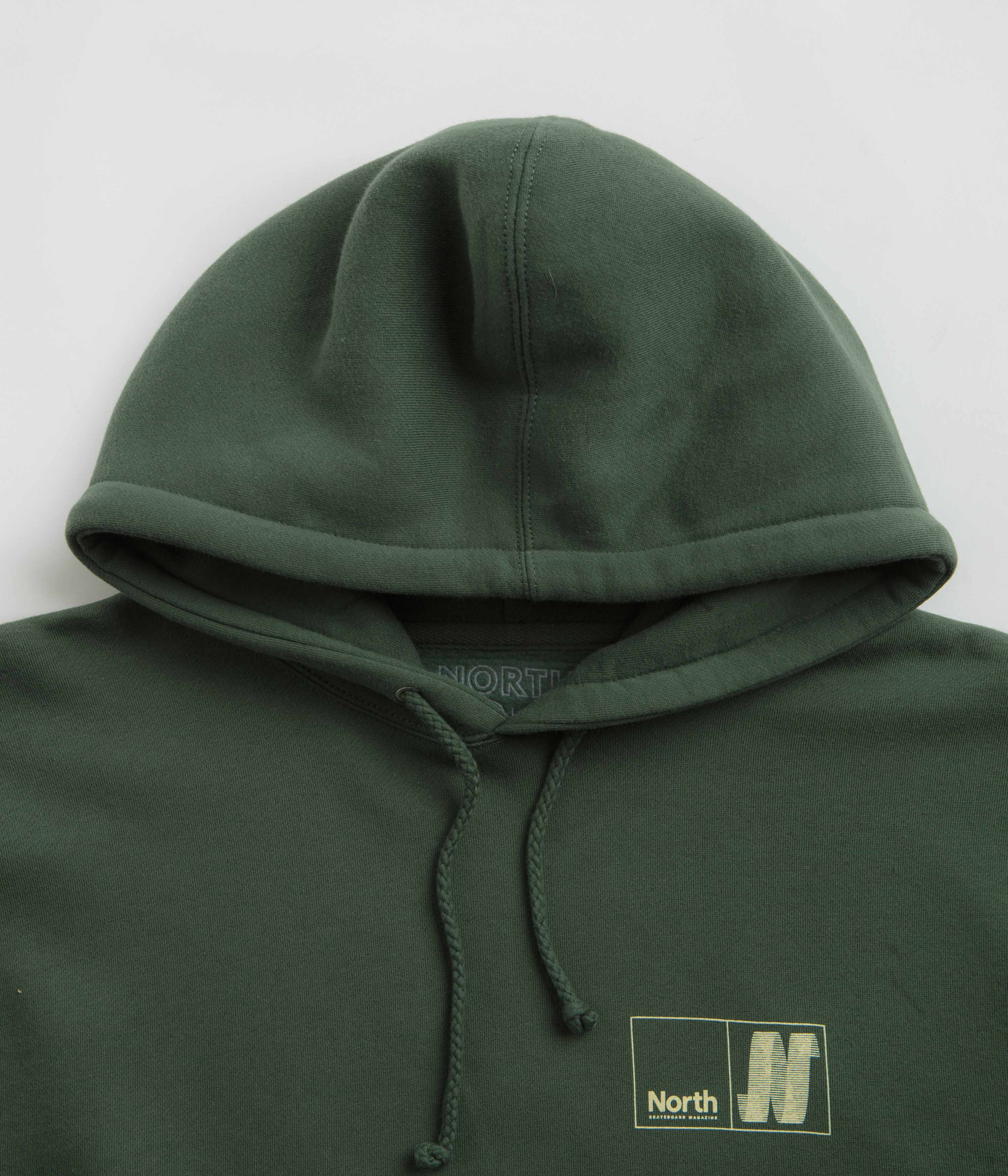 North N Logo Hoodie - Pine Green / Amber - Image 5