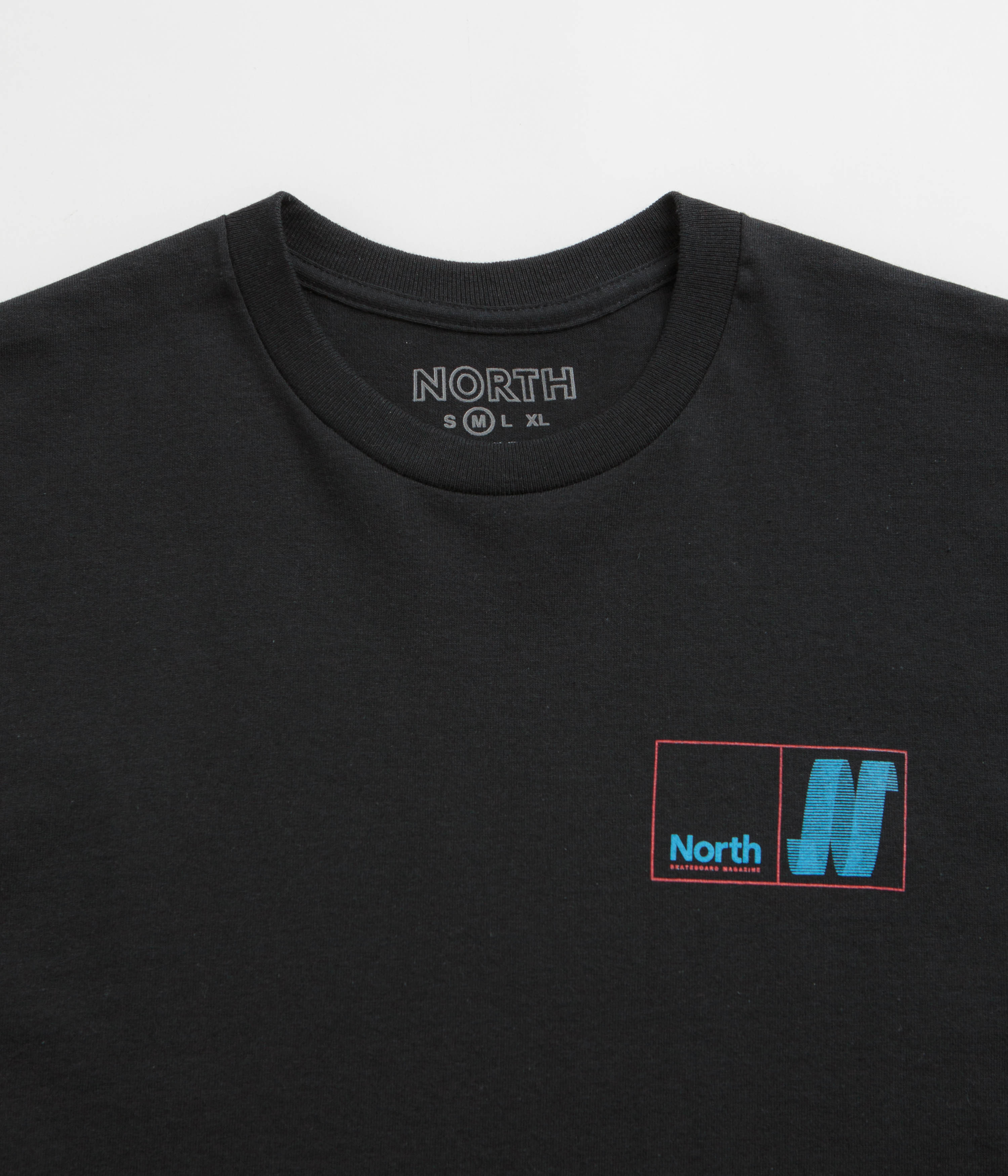 North N Logo T-Shirt - Black / Blue / Red - Image 3