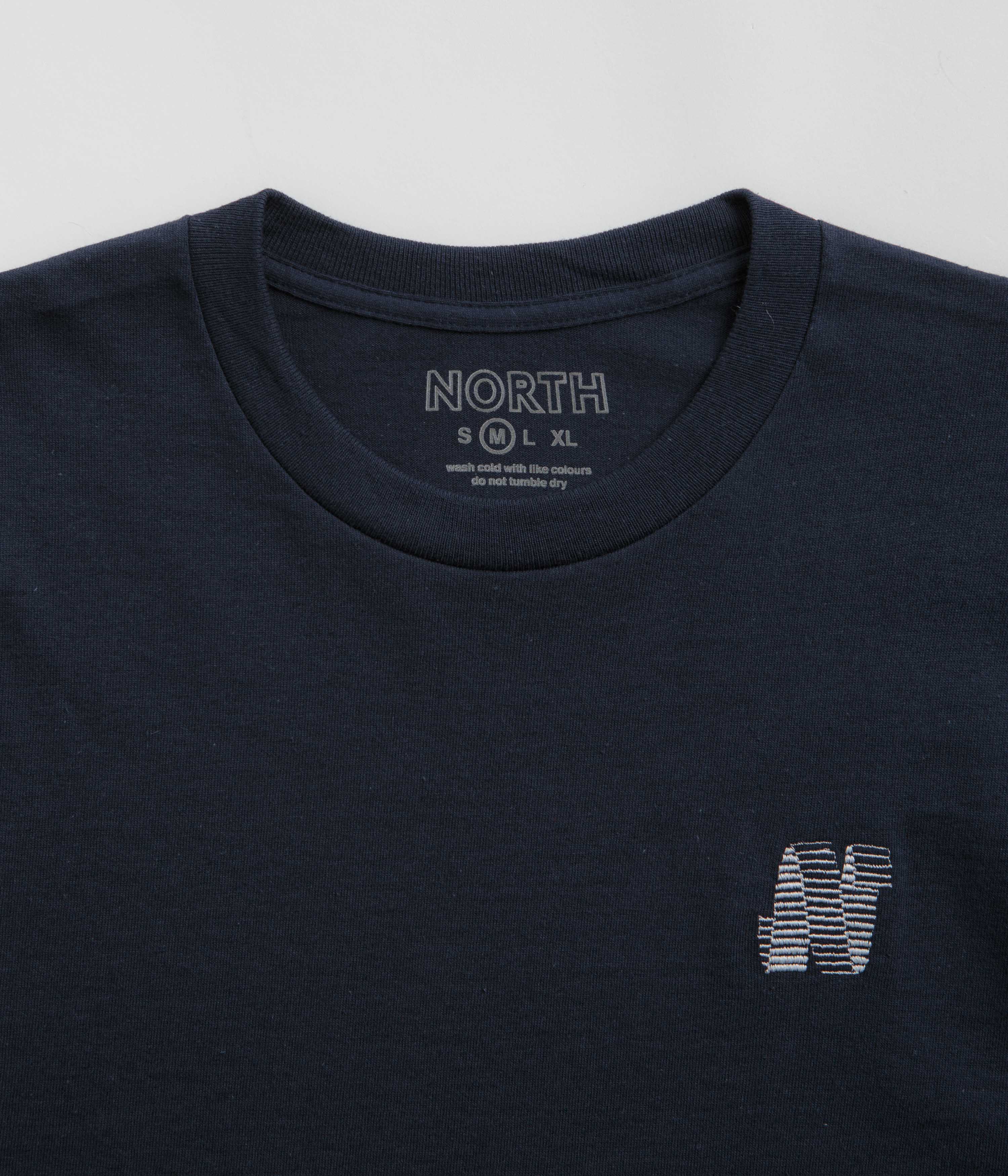 North N Logo T-Shirt - Navy / White - Image 3
