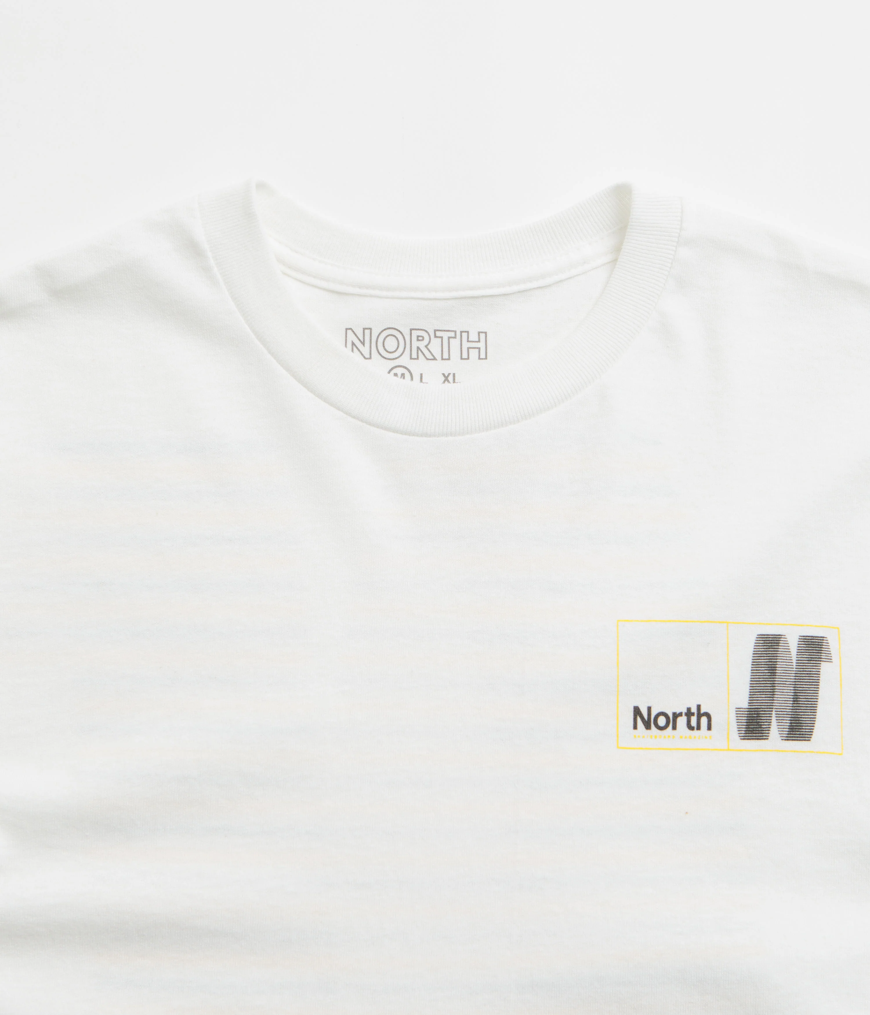 North N Logo T-Shirt - White / Black / Yellow - Image 3