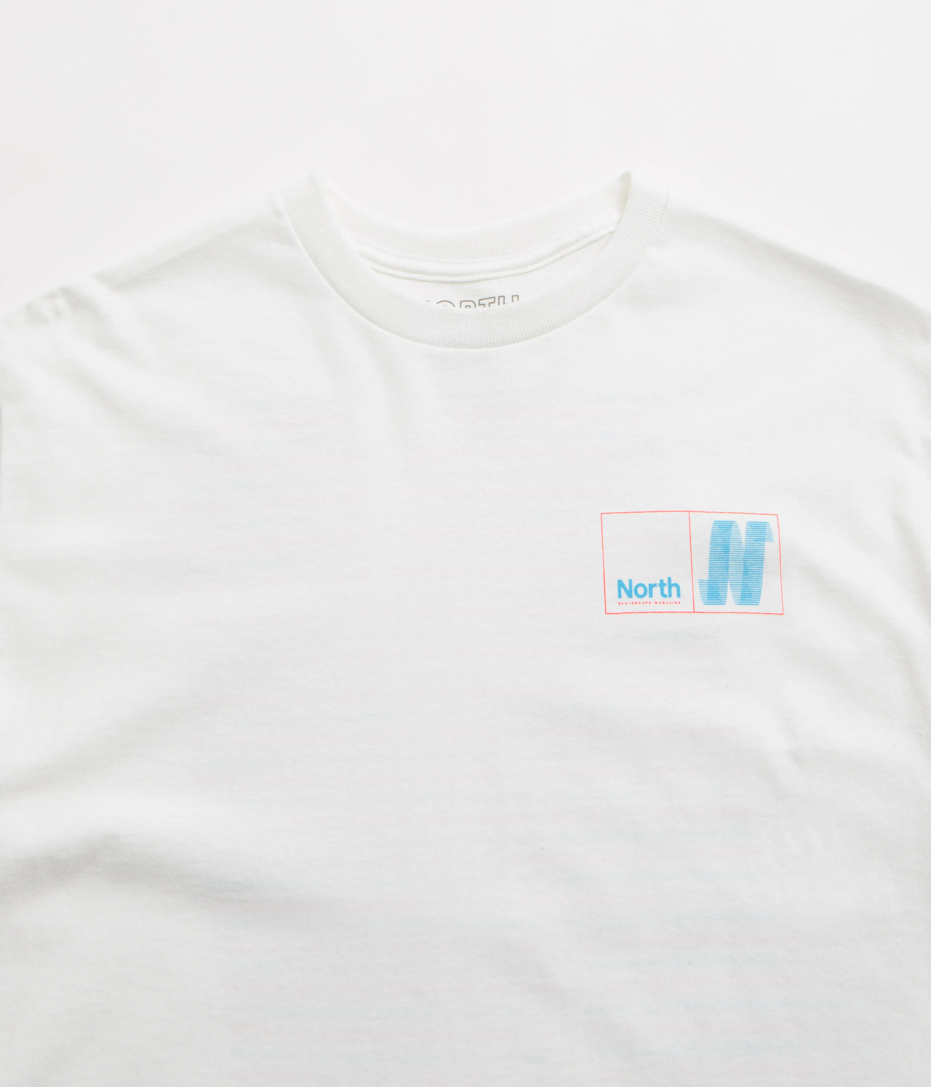 North N Logo T-Shirt - White / Blue / Red - Image 3