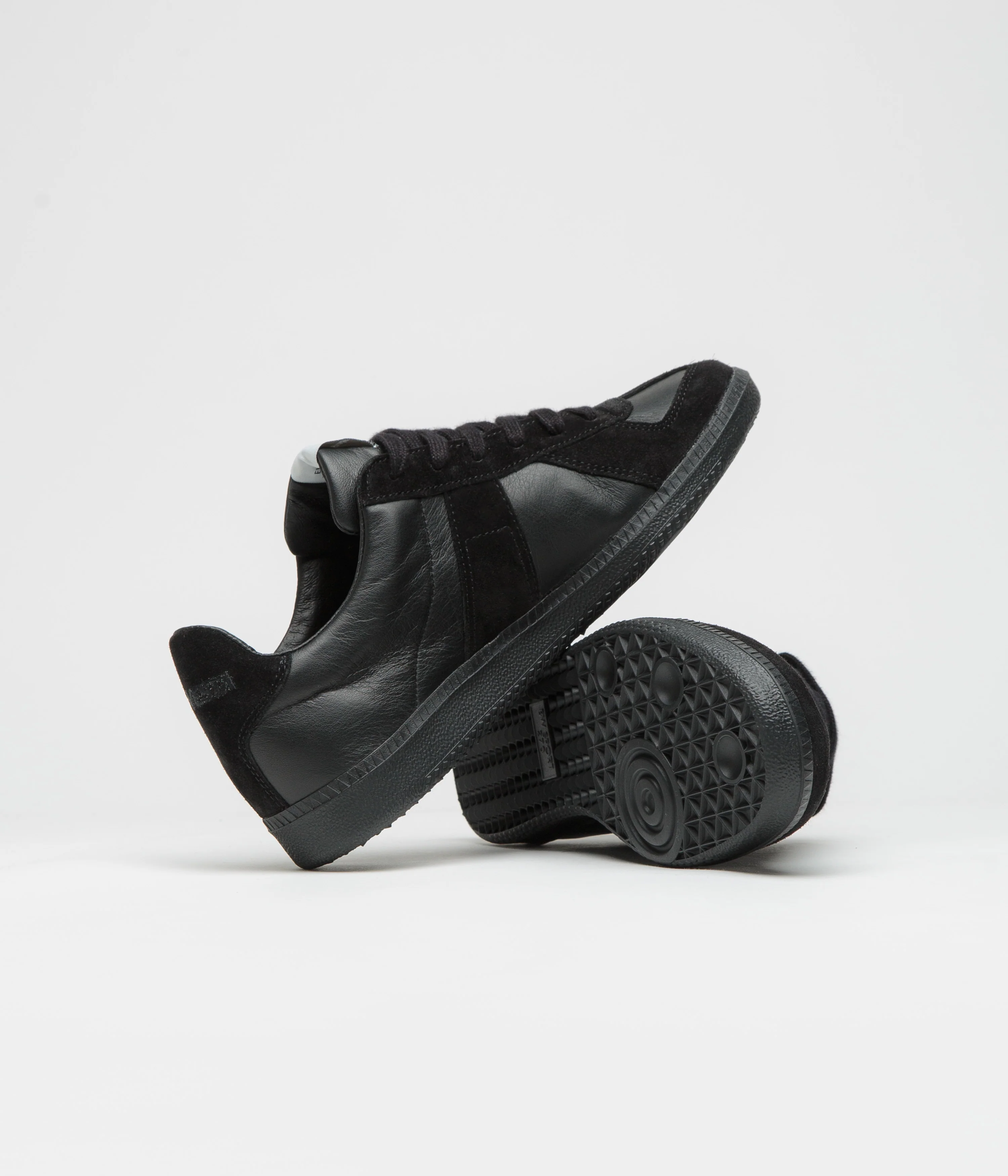 Novesta All Leather German Army Trainer Shoes - All Black - Image 5
