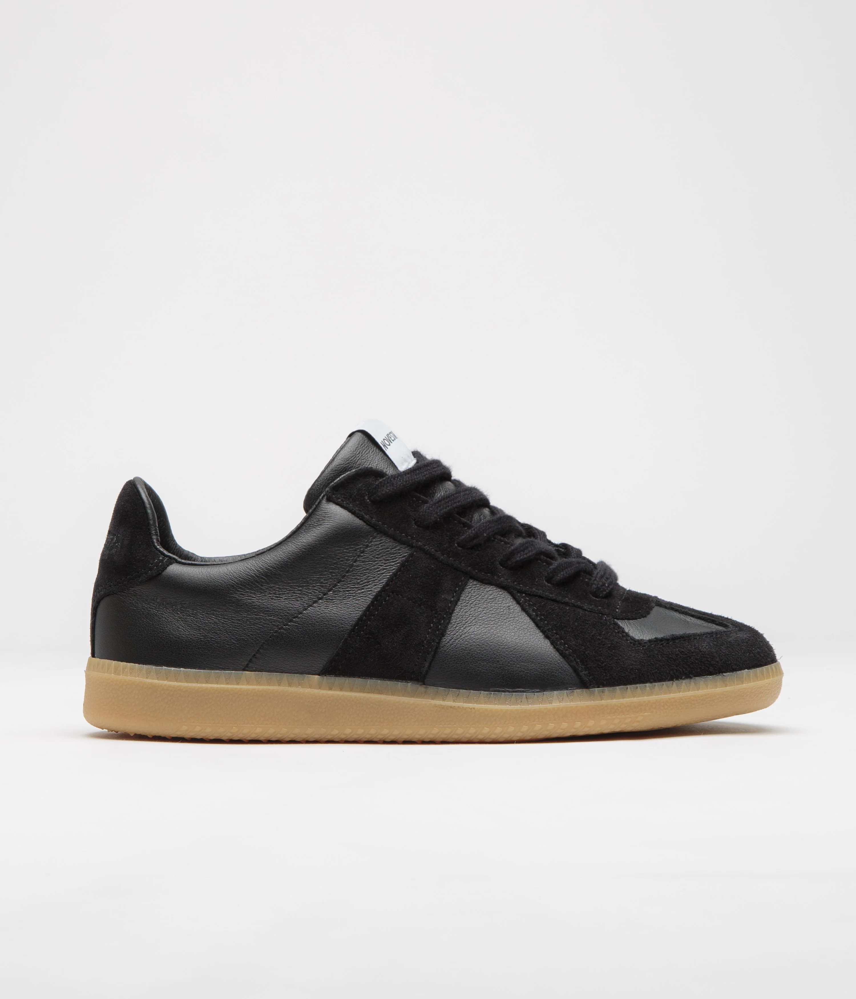 Novesta All Leather German Army Trainer Shoes - Black / Transparent