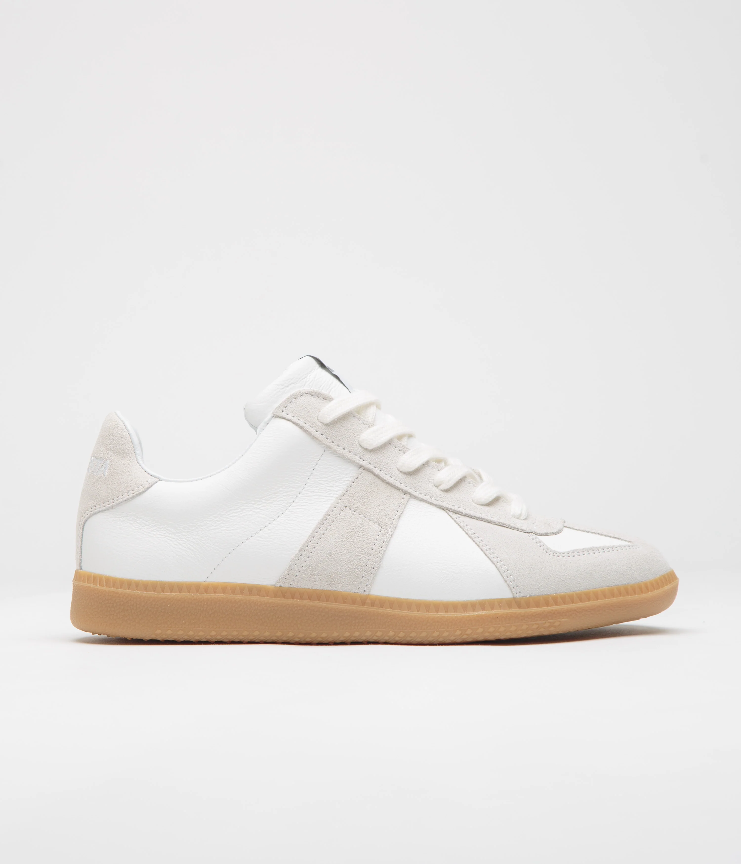 Novesta All Leather German Army Trainer Shoes - White / Transparent