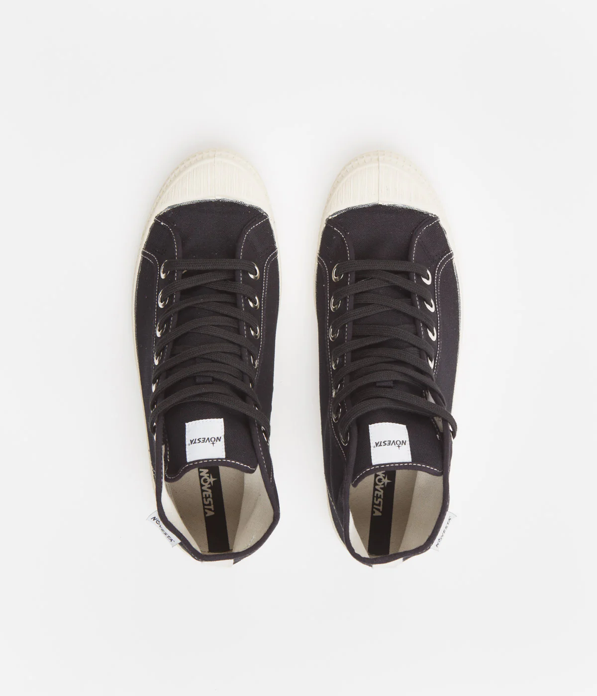 Novesta Star Dribble Contrast Stitching Shoes - 60 Black / 99 Beige / 106 Ecru - Image 7