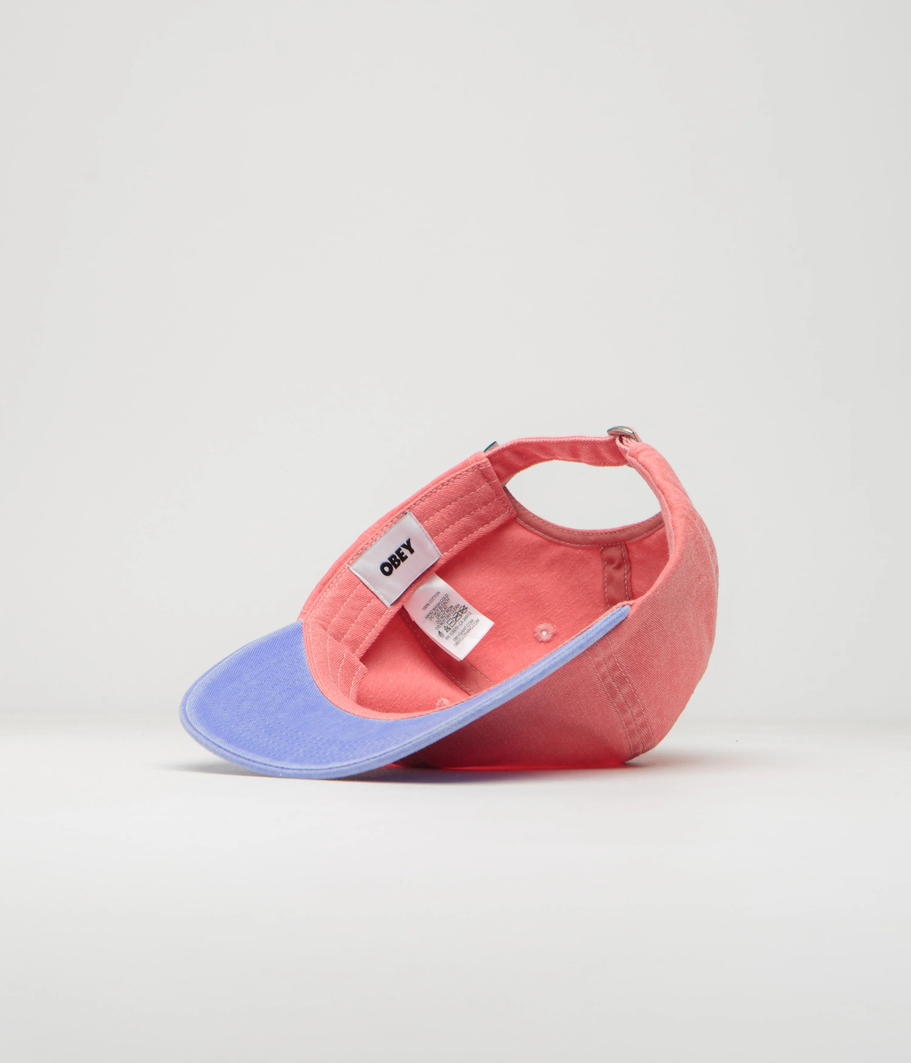 Obey 2 Tone Lowercase Cap - Pigment Coral Multi - Image 4