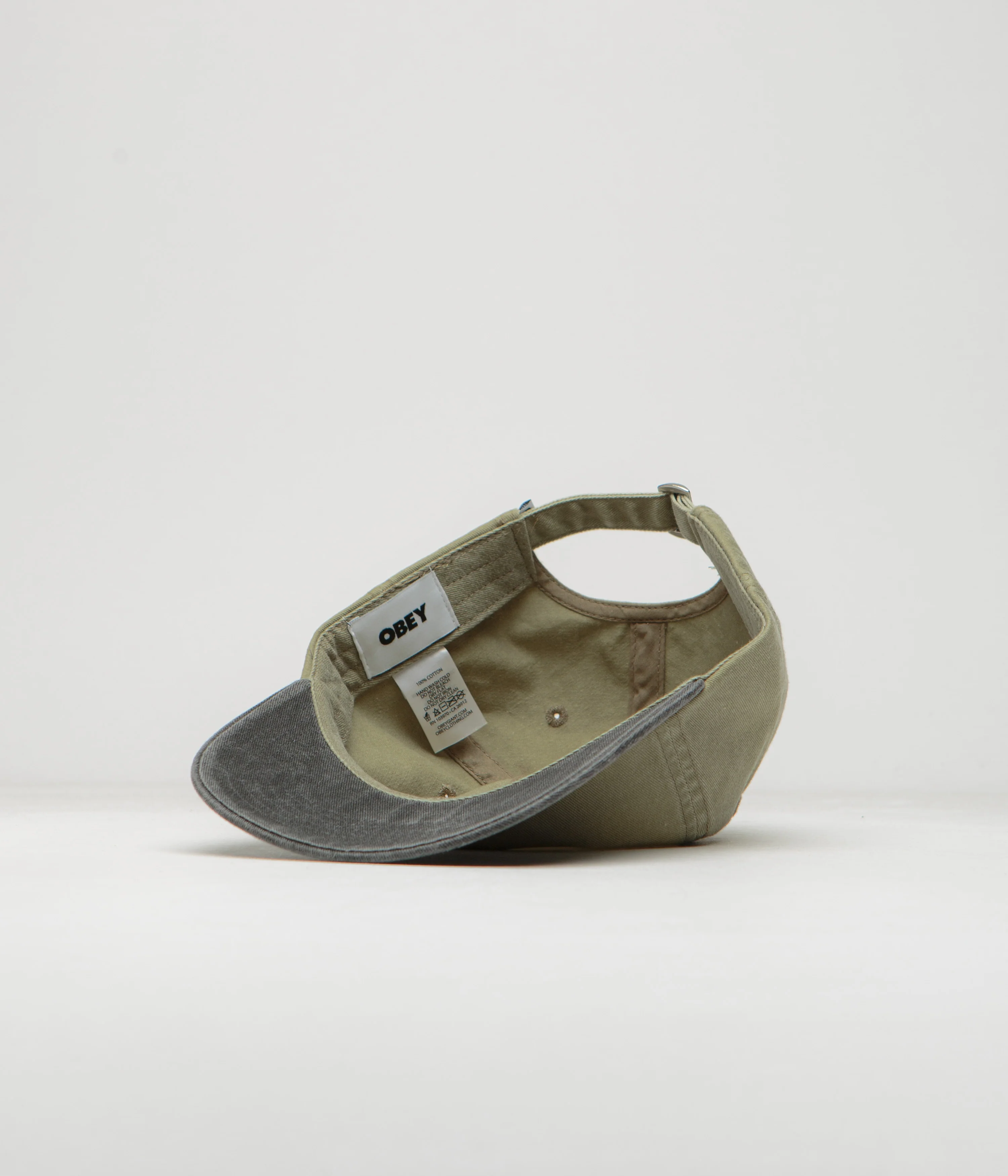 Obey 2 Tone Lowercase Cap - Pigment Khaki Multi - Image 4