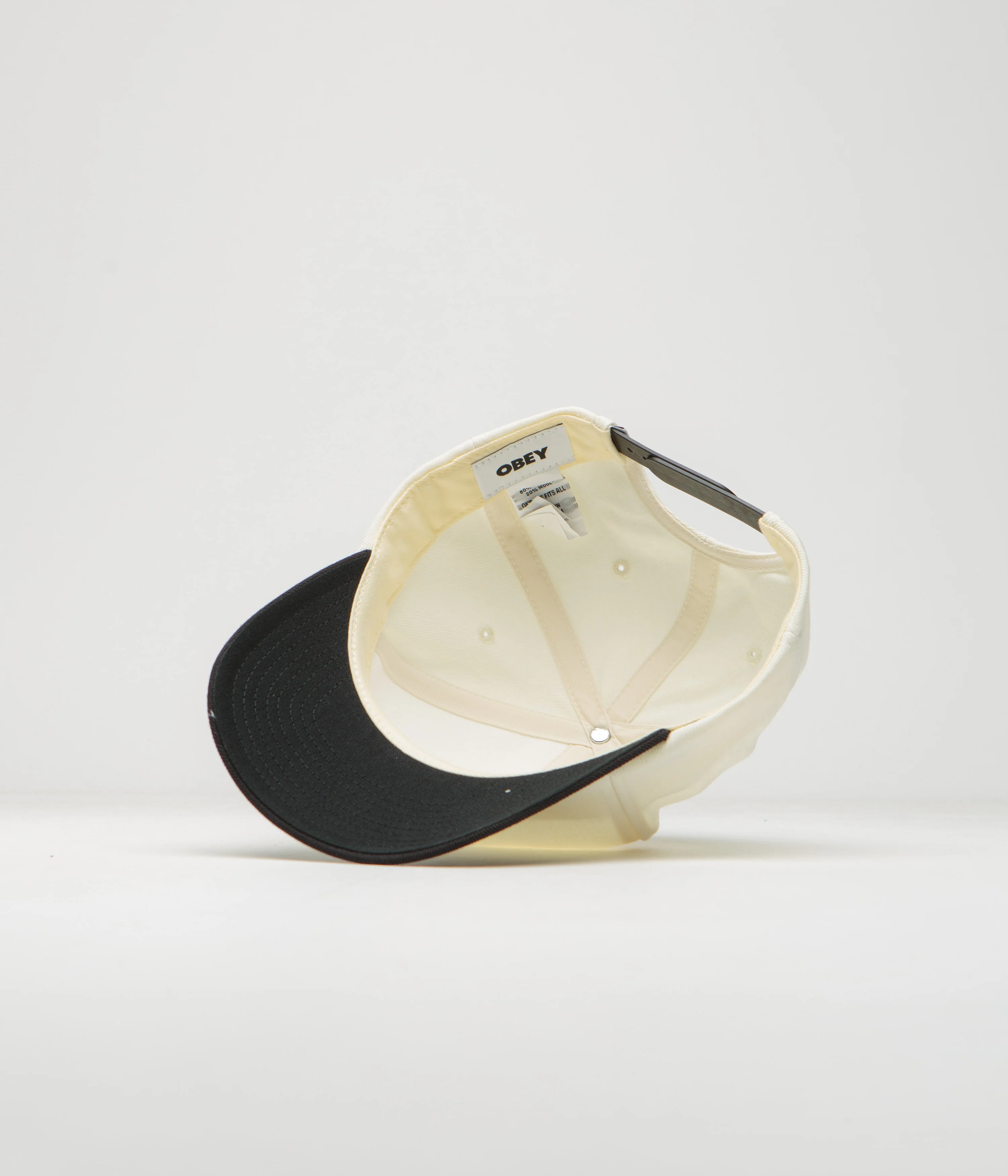 Obey 2 Tone Lowercase Cap - White Multi - Image 4