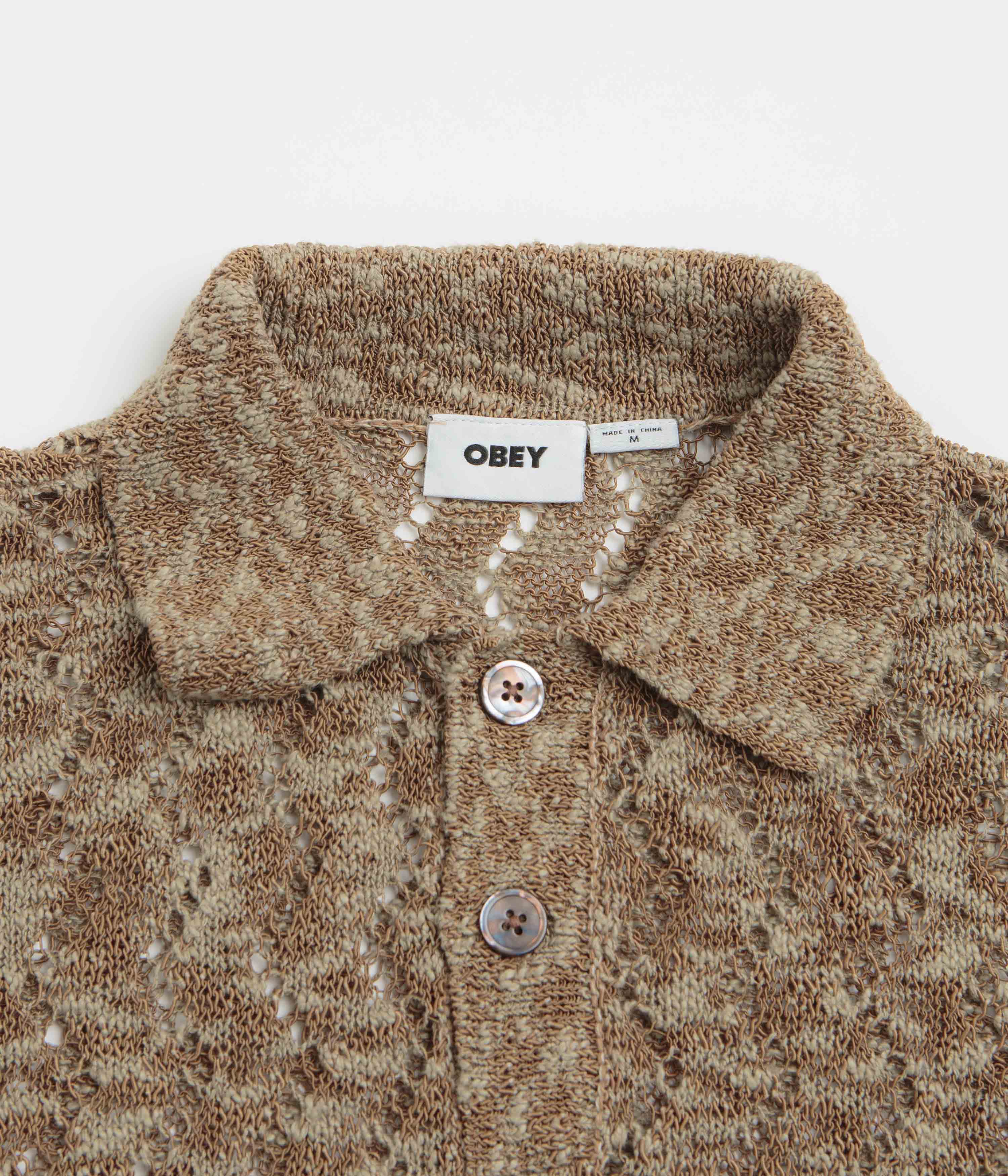 Obey Andre Polo Short Sleeve Sweatshirt - Toffee Brown - Image 2