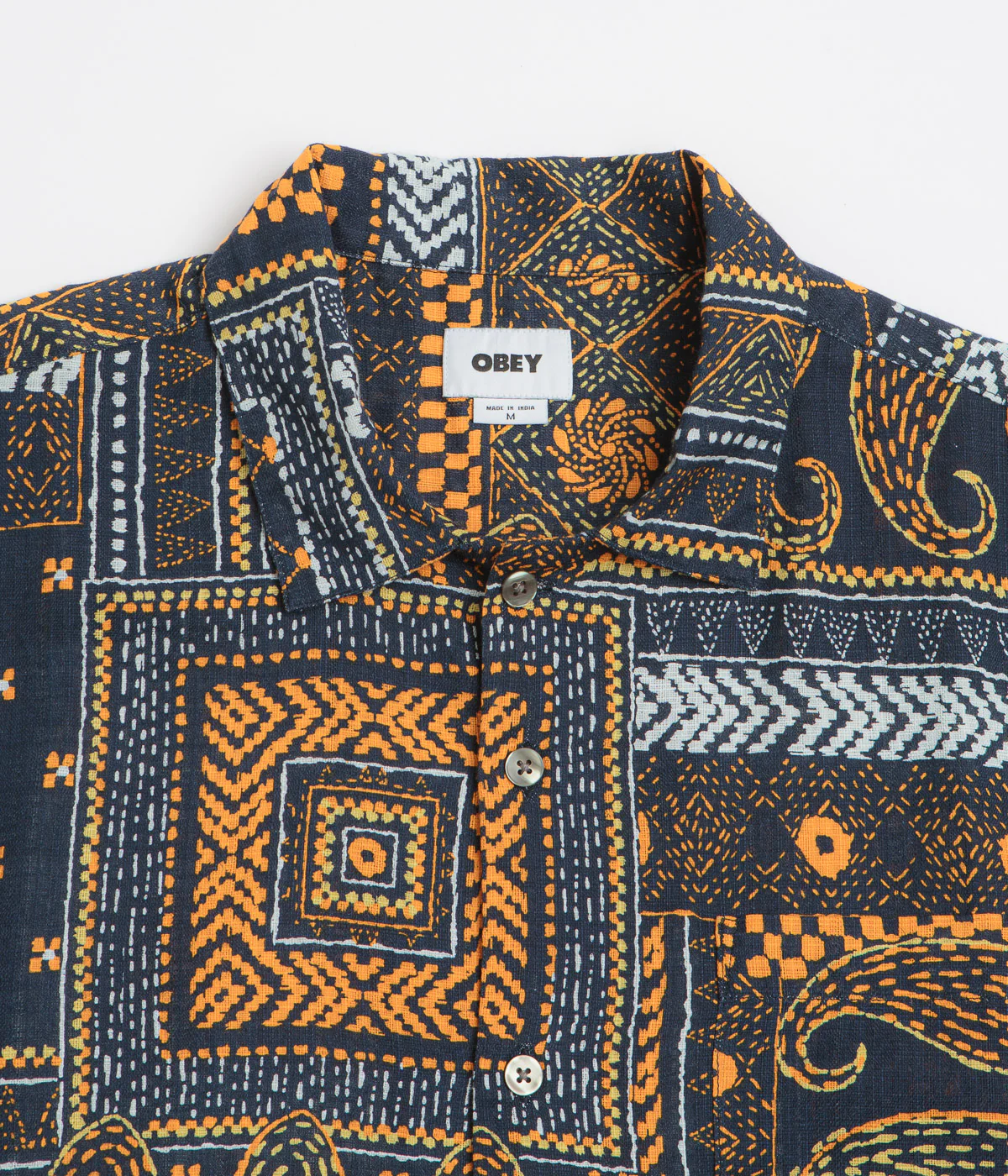 Obey Archie Short Sleeve Shirt - Navy Multi - Image 2