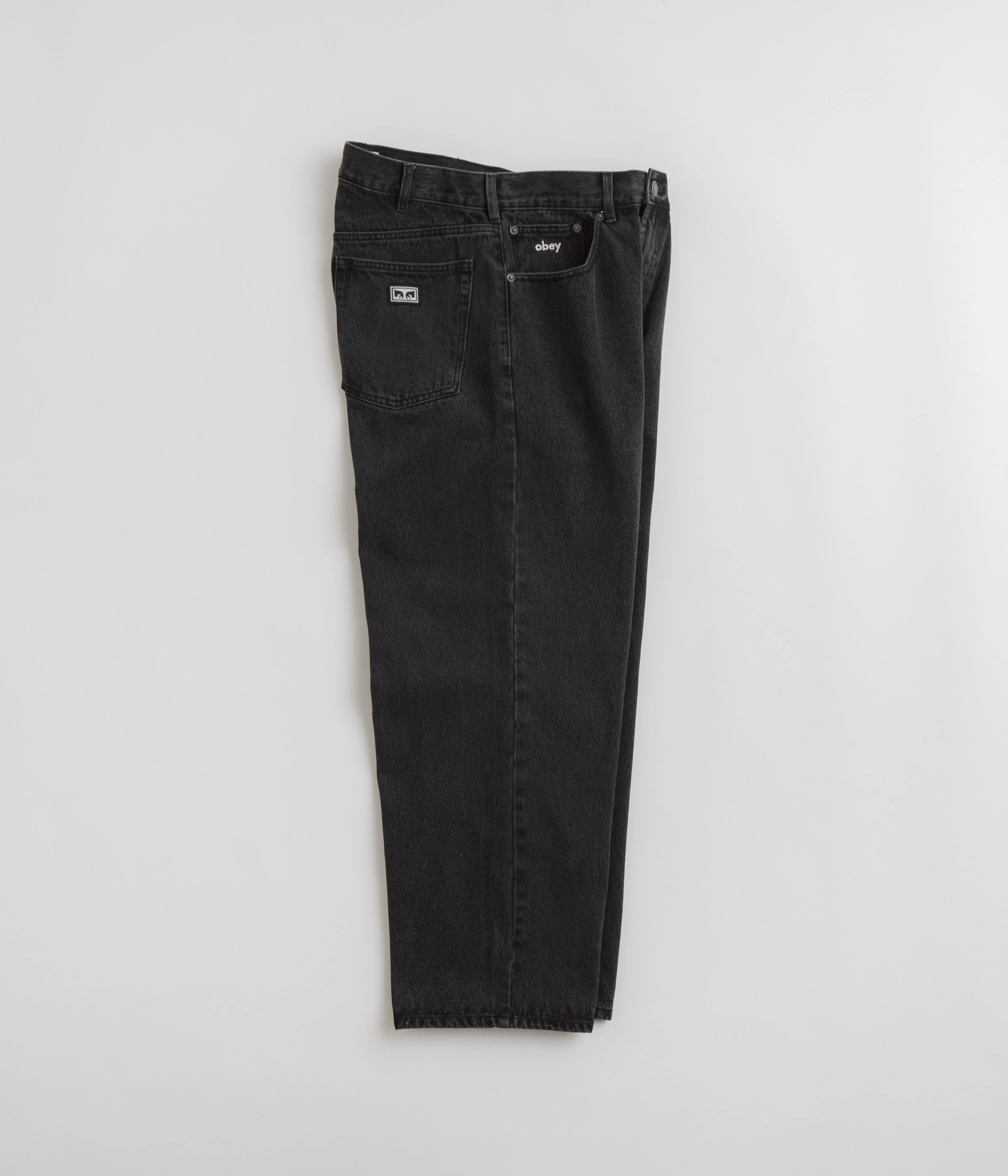 Obey Bigwig Baggy Jeans - Faded Black - Image 2