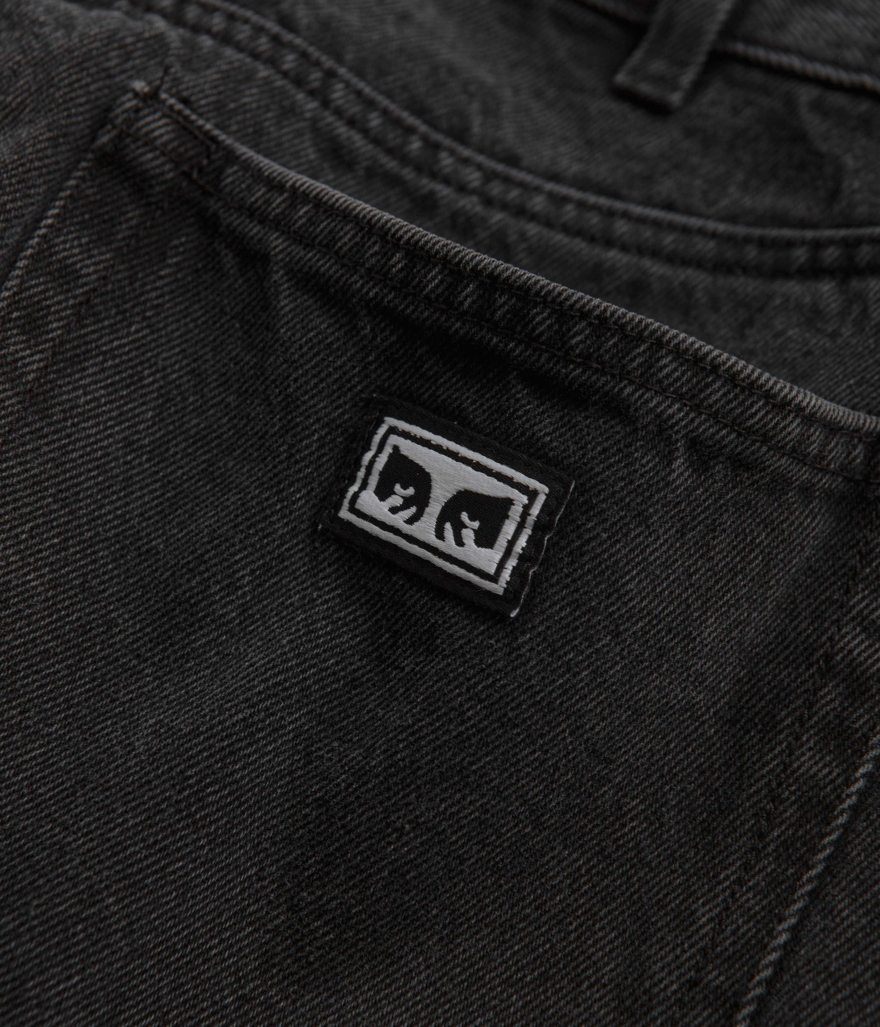 Obey Bigwig Baggy Jeans - Faded Black - Image 8